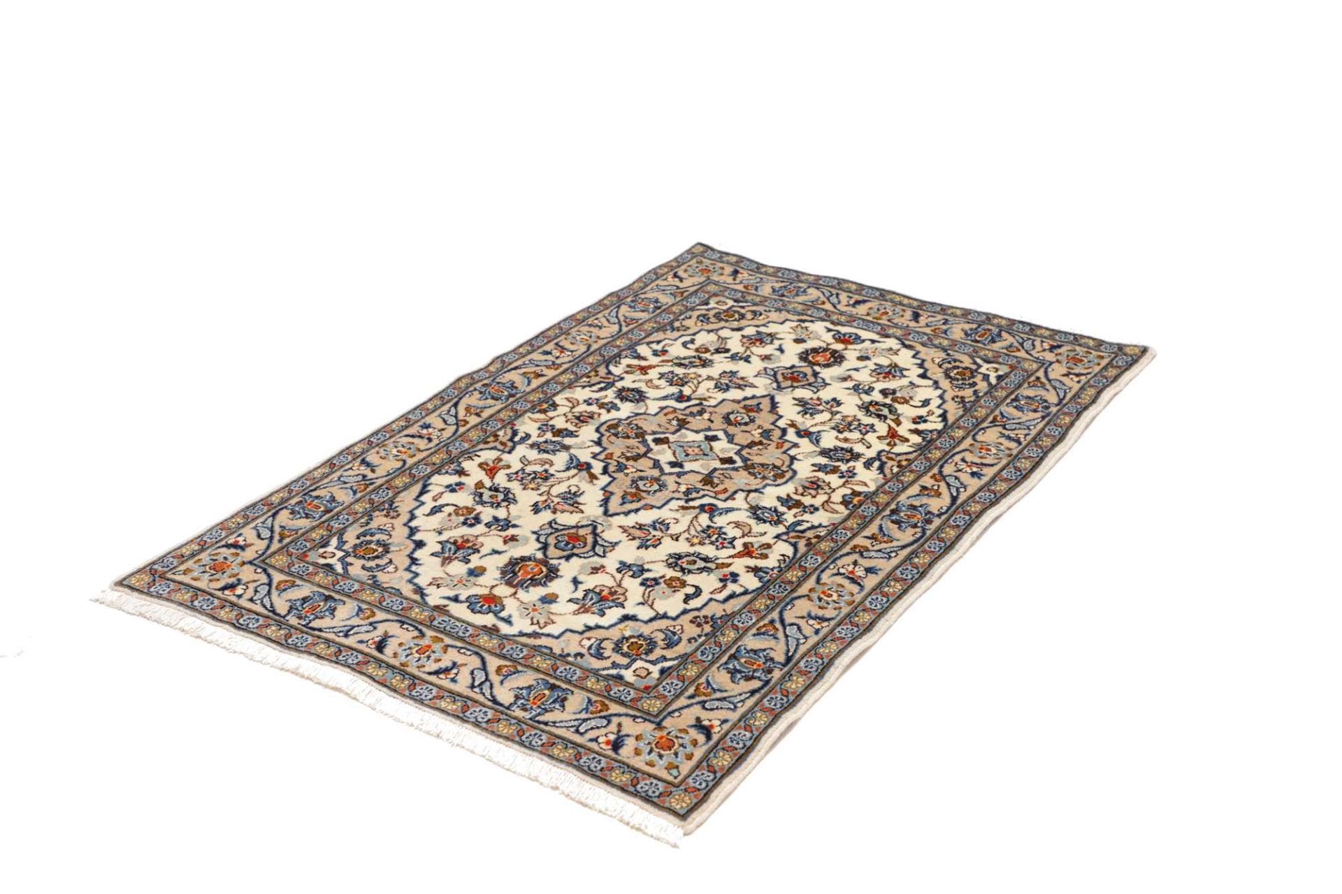 Kashan Perserteppich 100 × 145 cm aus Wolle, handgeknüpft