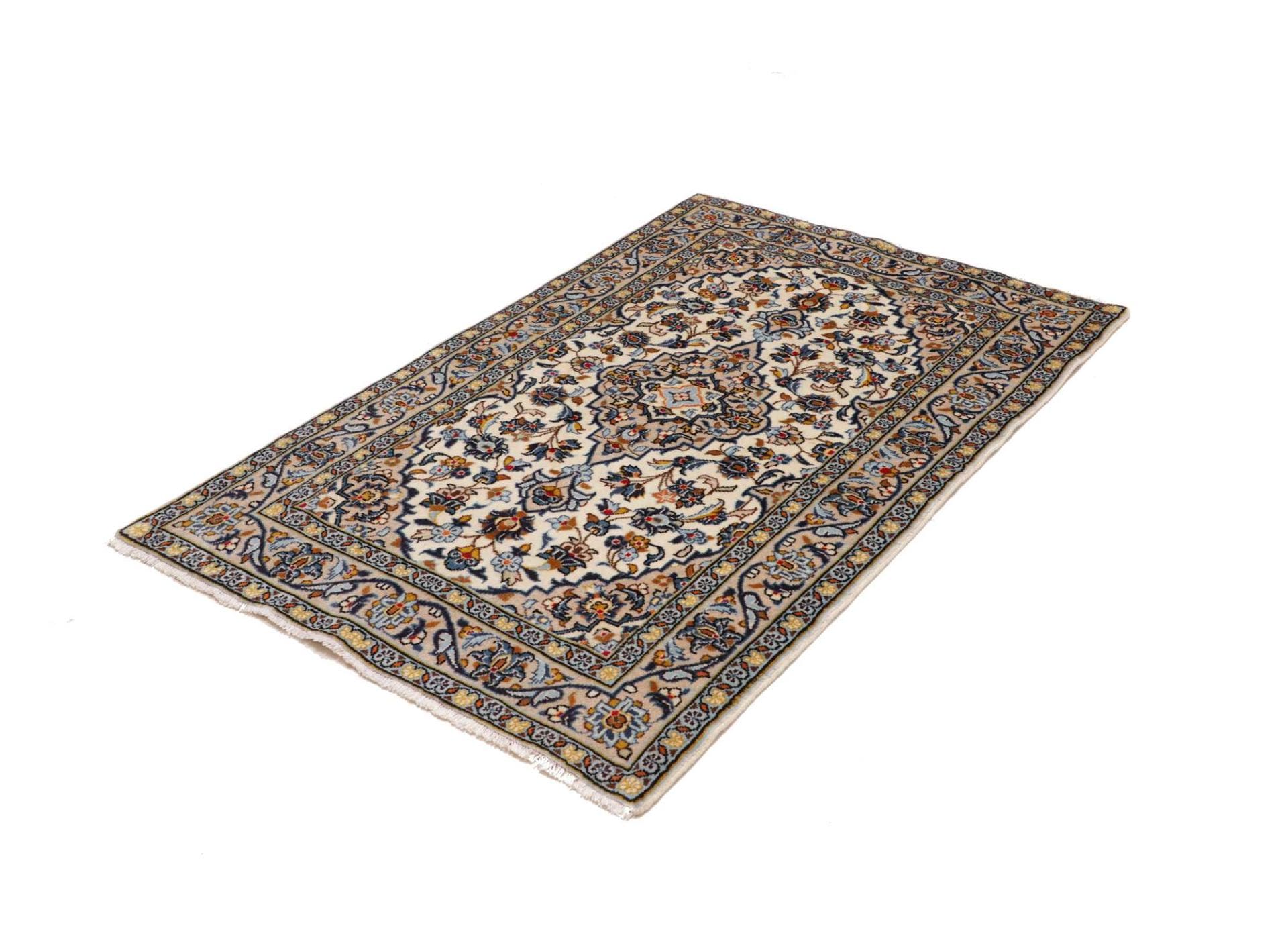 Handgeknüpfter Kashan Perserteppich, 103 × 152 cm, Wolle