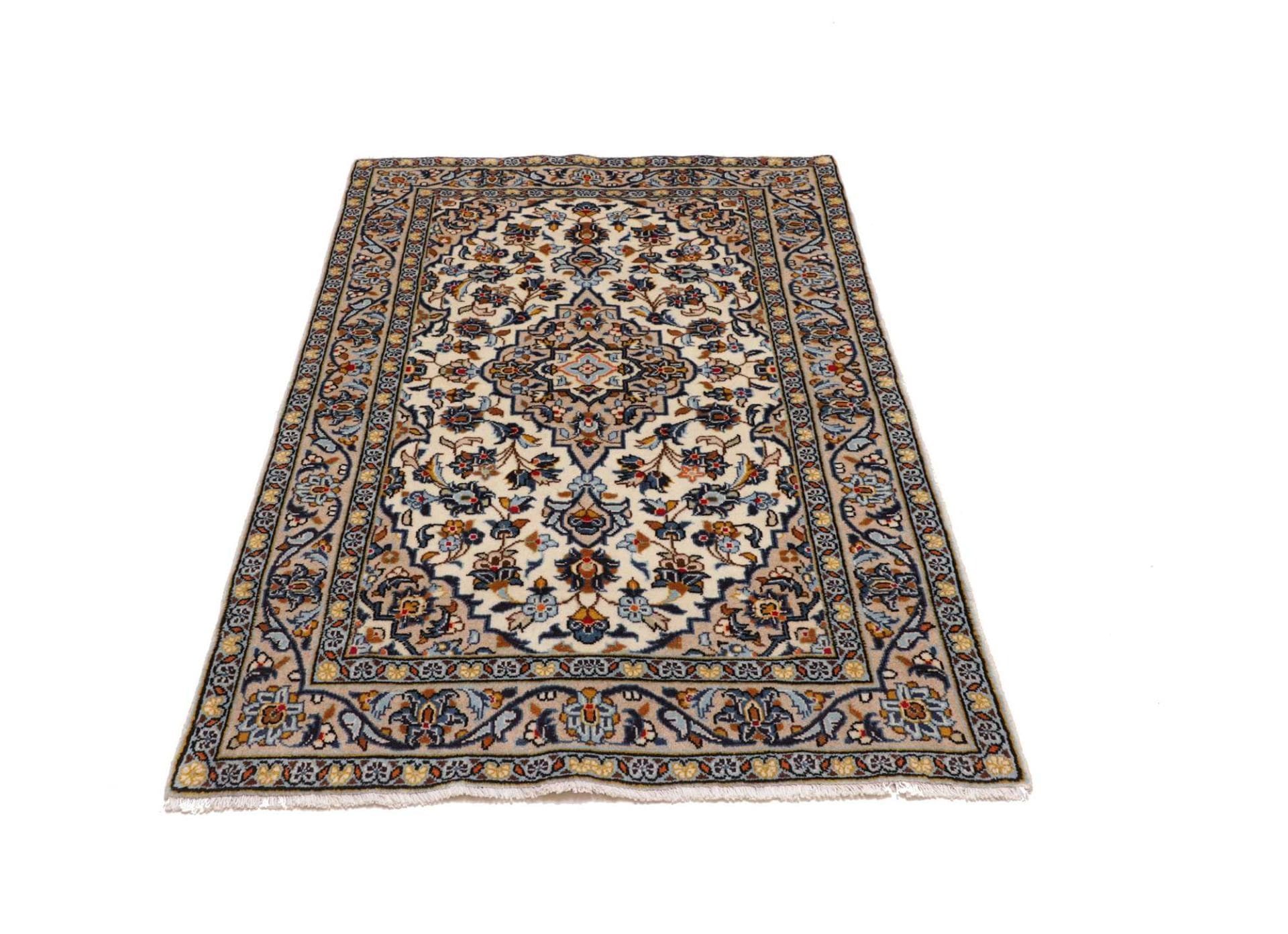 Handgeknüpfter Kashan Perserteppich, 103 × 152 cm, Wolle