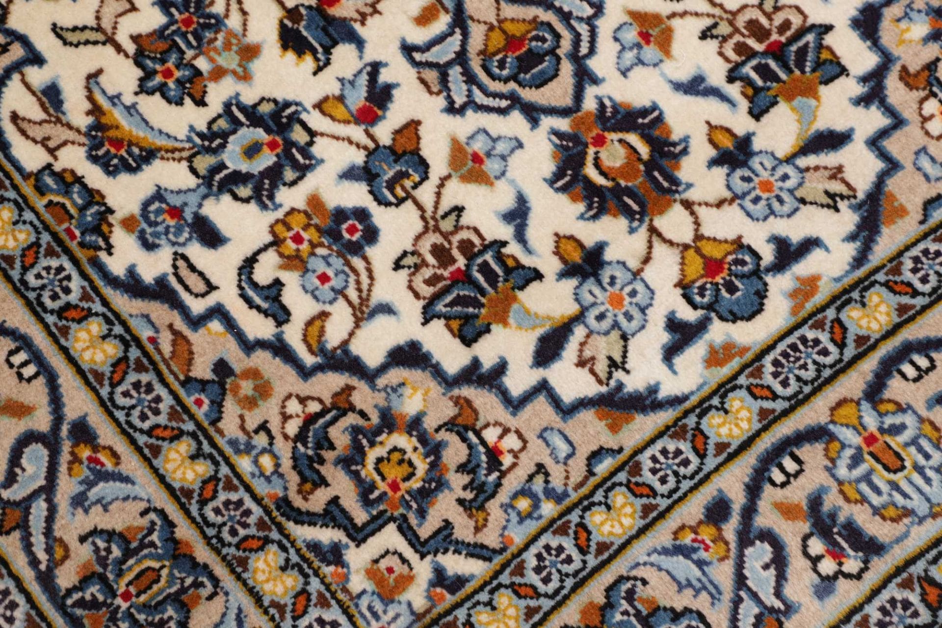 Handgeknüpfter Kashan Perserteppich, 103 × 152 cm, Wolle