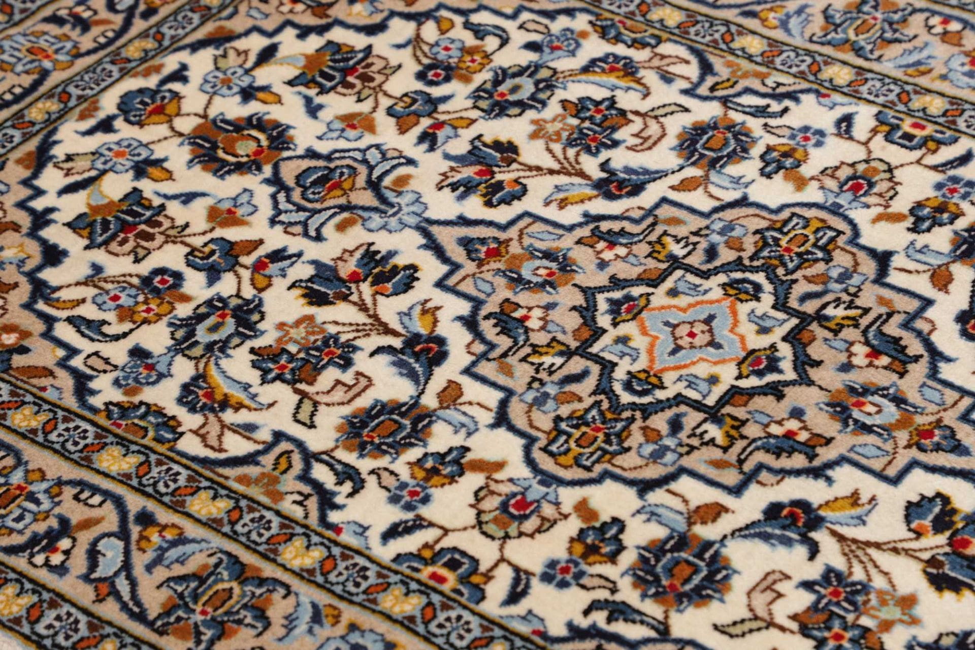 Handgeknüpfter Kashan Perserteppich, 103 × 152 cm, Wolle