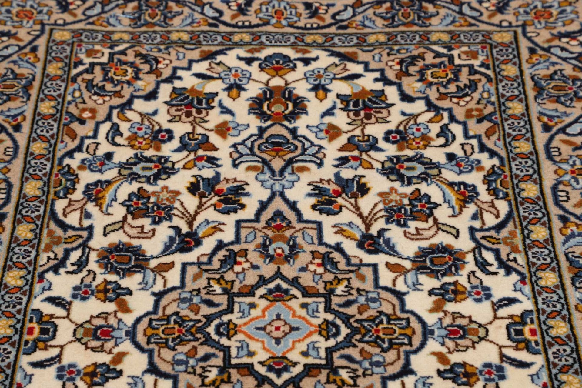 Handgeknüpfter Kashan Perserteppich, 103 × 152 cm, Wolle