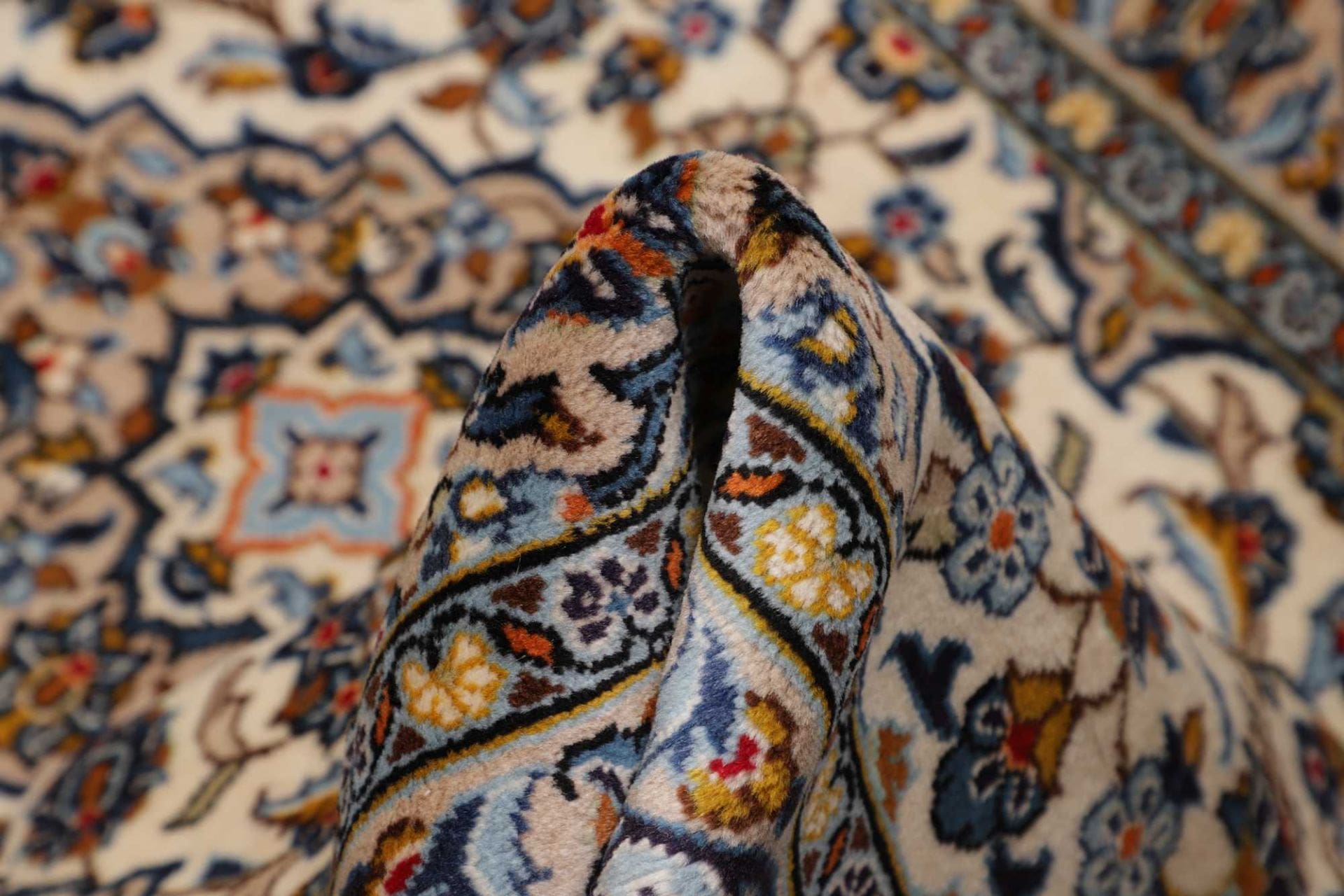 Handgeknüpfter Kashan Perserteppich, 103 × 152 cm, Wolle