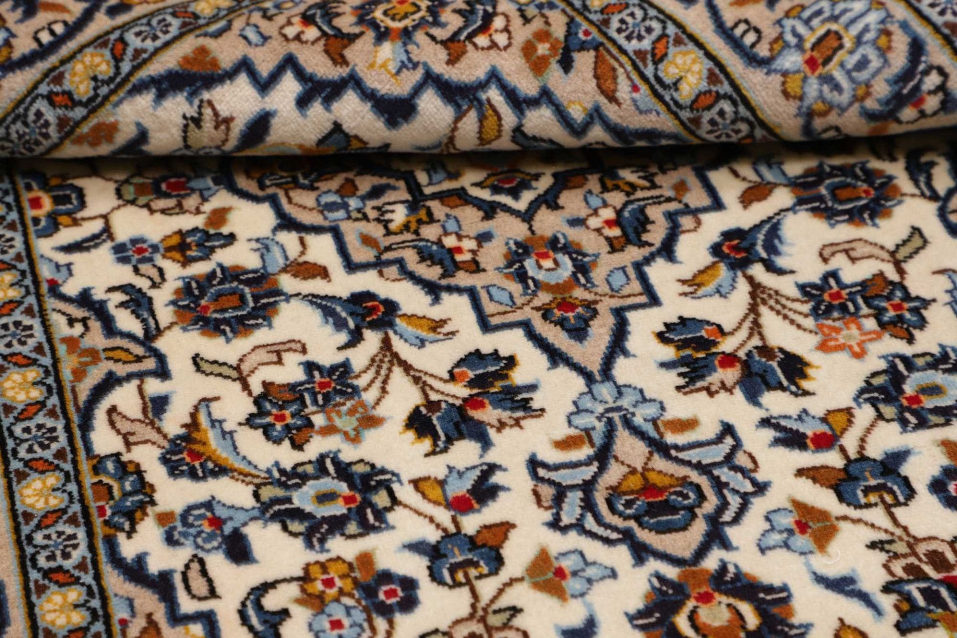 Handgeknüpfter Kashan Perserteppich, 103 × 152 cm, Wolle