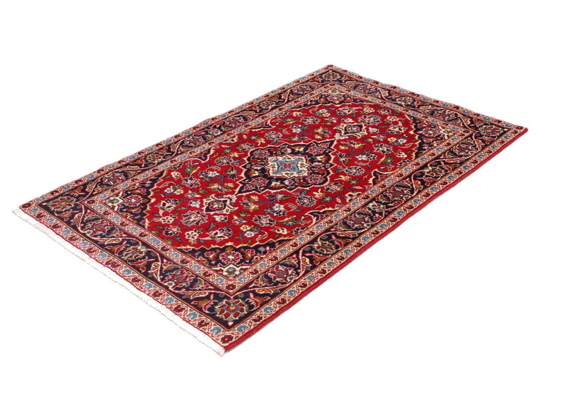 Kashan Perserteppich 107 × 158 cm aus Wolle, handgeknüpft