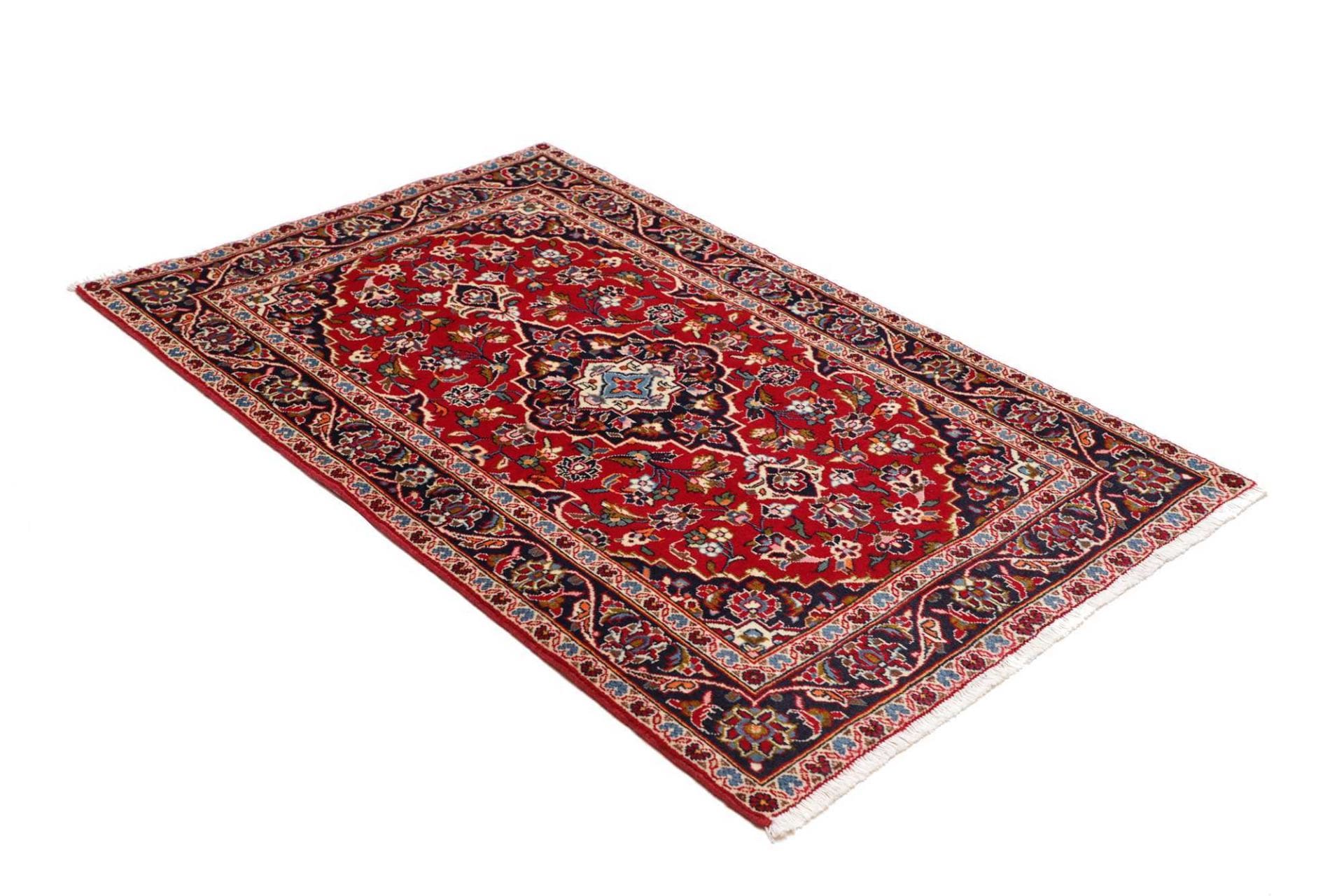 Kashan Perserteppich 107 × 158 cm aus Wolle, handgeknüpft