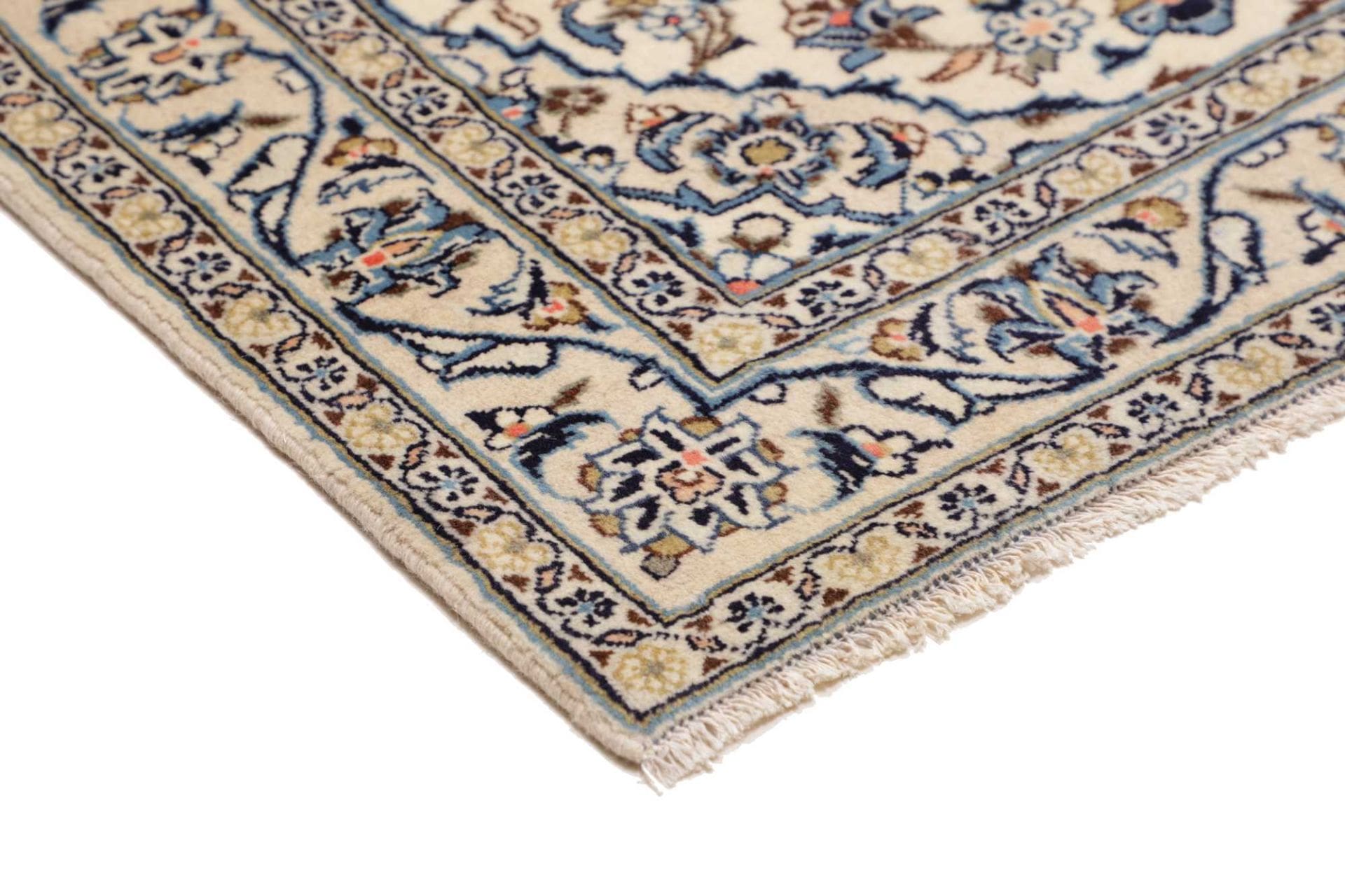 Kashan Perserteppich 103 × 144 cm aus Wolle, handgeknüpft