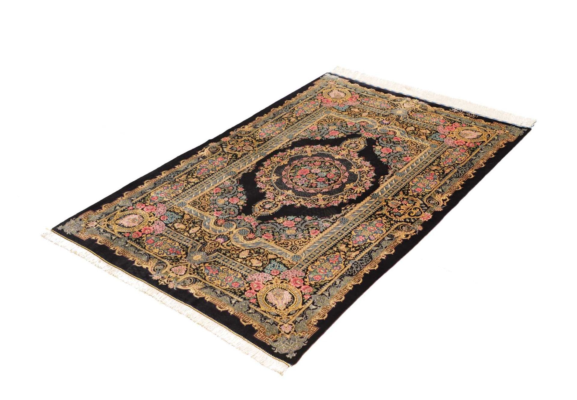Handgeknüpfter Ghom Perserteppich 103 × 150 cm