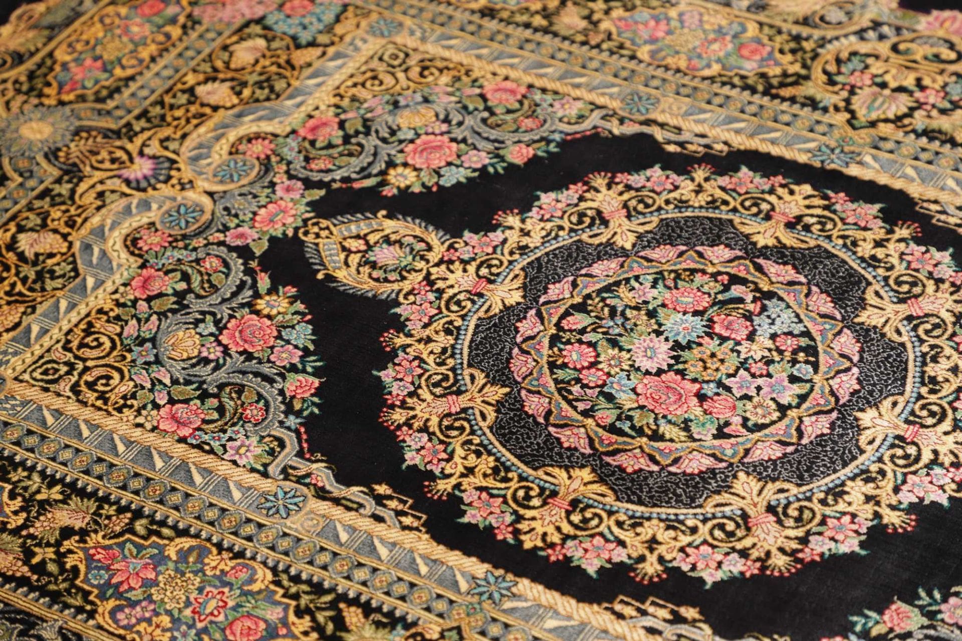 Handgeknüpfter Ghom Perserteppich 103 × 150 cm