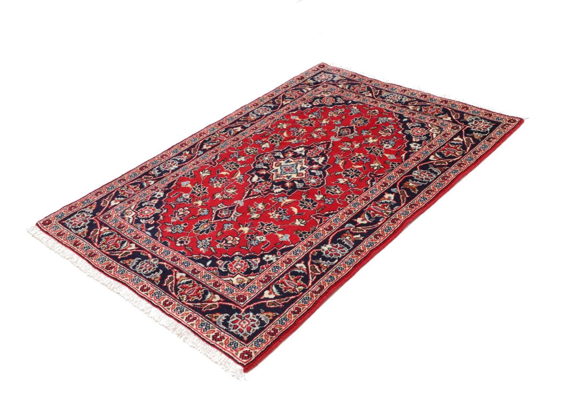 Handgeknüpfter Kashan Perserteppich, 101 × 159 cm, Wolle