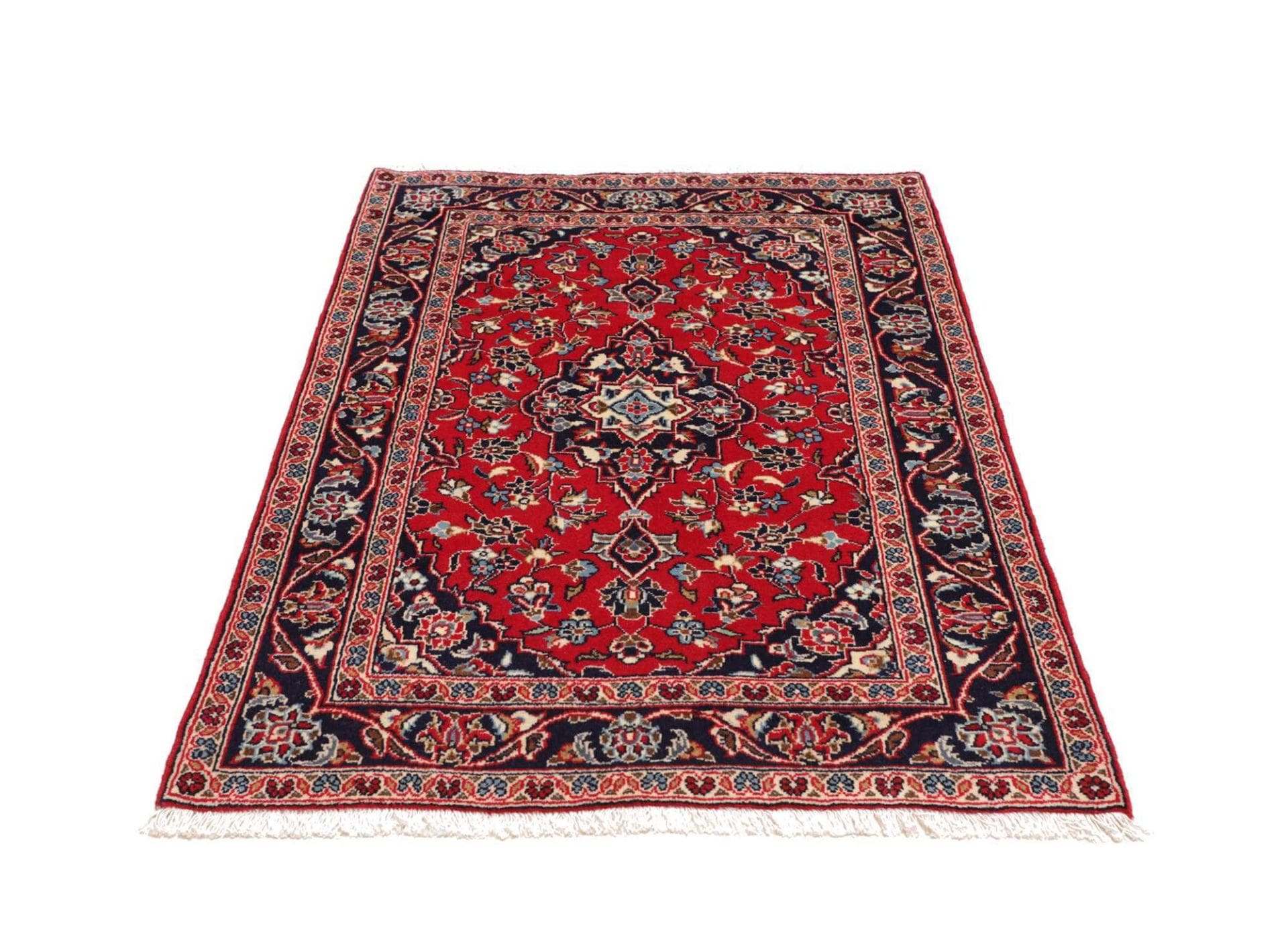Handgeknüpfter Kashan Perserteppich, 101 × 159 cm, Wolle