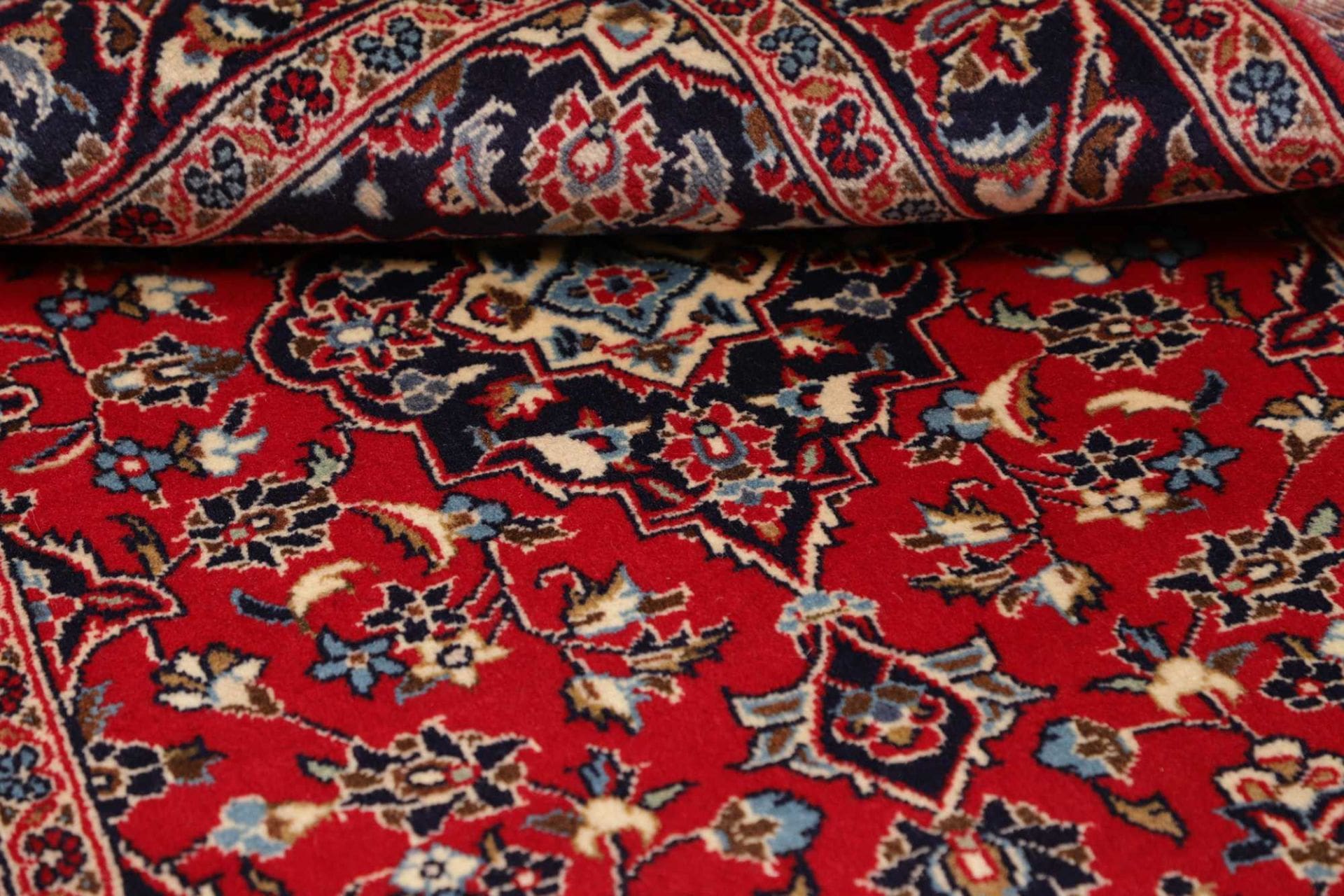 Handgeknüpfter Kashan Perserteppich, 101 × 159 cm, Wolle