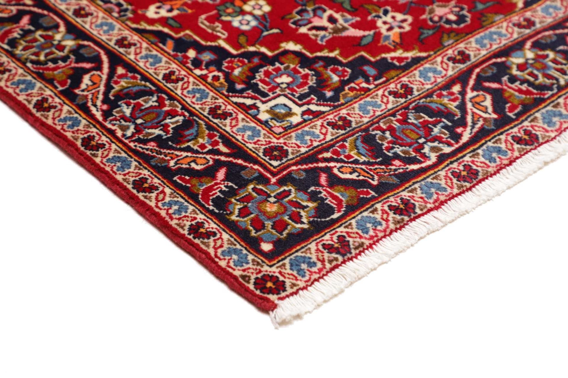 Kashan Perserteppich 101 × 148 cm aus Wolle, handgeknüpft