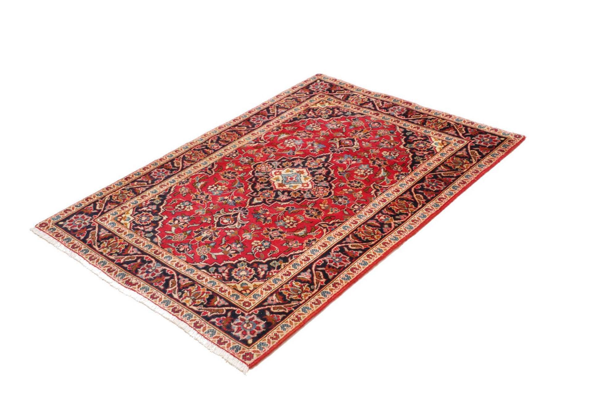 Handgeknüpfter Kashan Perserteppich 100 × 140 cm