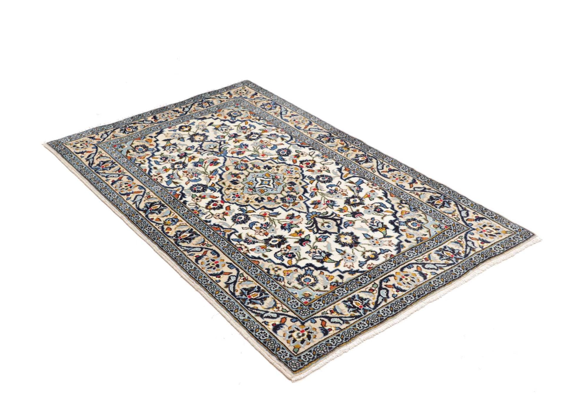 Kashan Perserteppich 99 × 150 cm aus Wolle, handgeknüpft