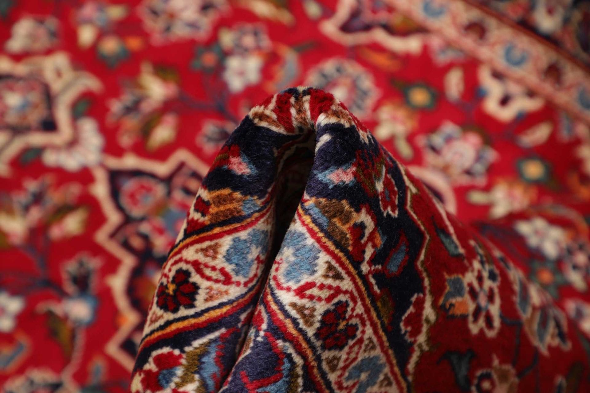 Handgeknüpfter Kashan Perserteppich, 101 × 153 cm, Wolle