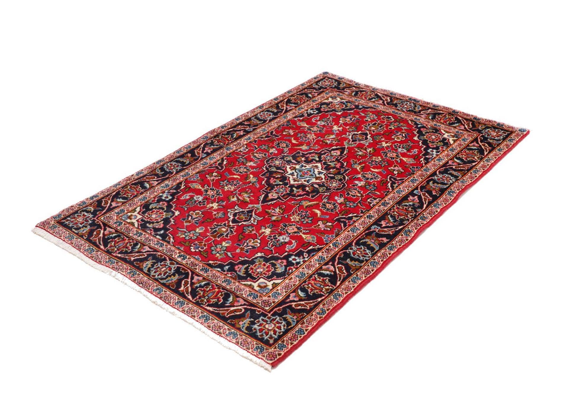Handgeknüpfter Kashan Perserteppich, 101 × 150 cm, Wolle