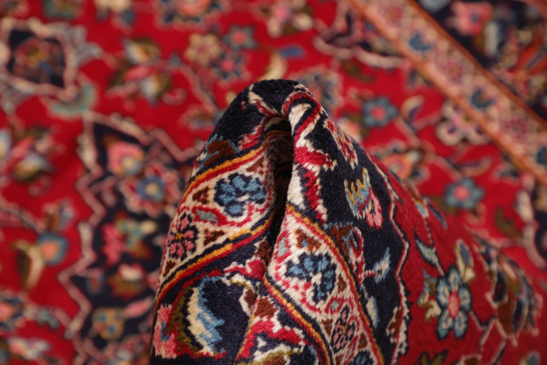 Handgeknüpfter Kashan Perserteppich, 101 × 150 cm, Wolle