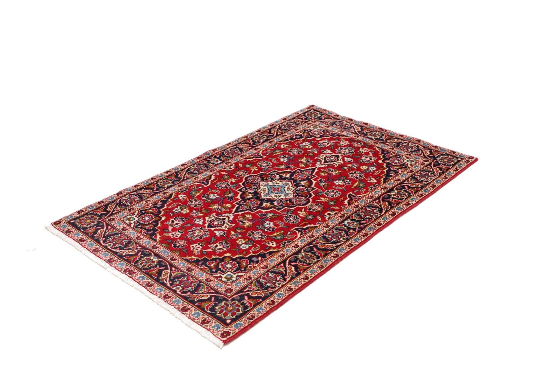 Kashan Perserteppich 101 × 152 cm aus Wolle, handgeknüpft