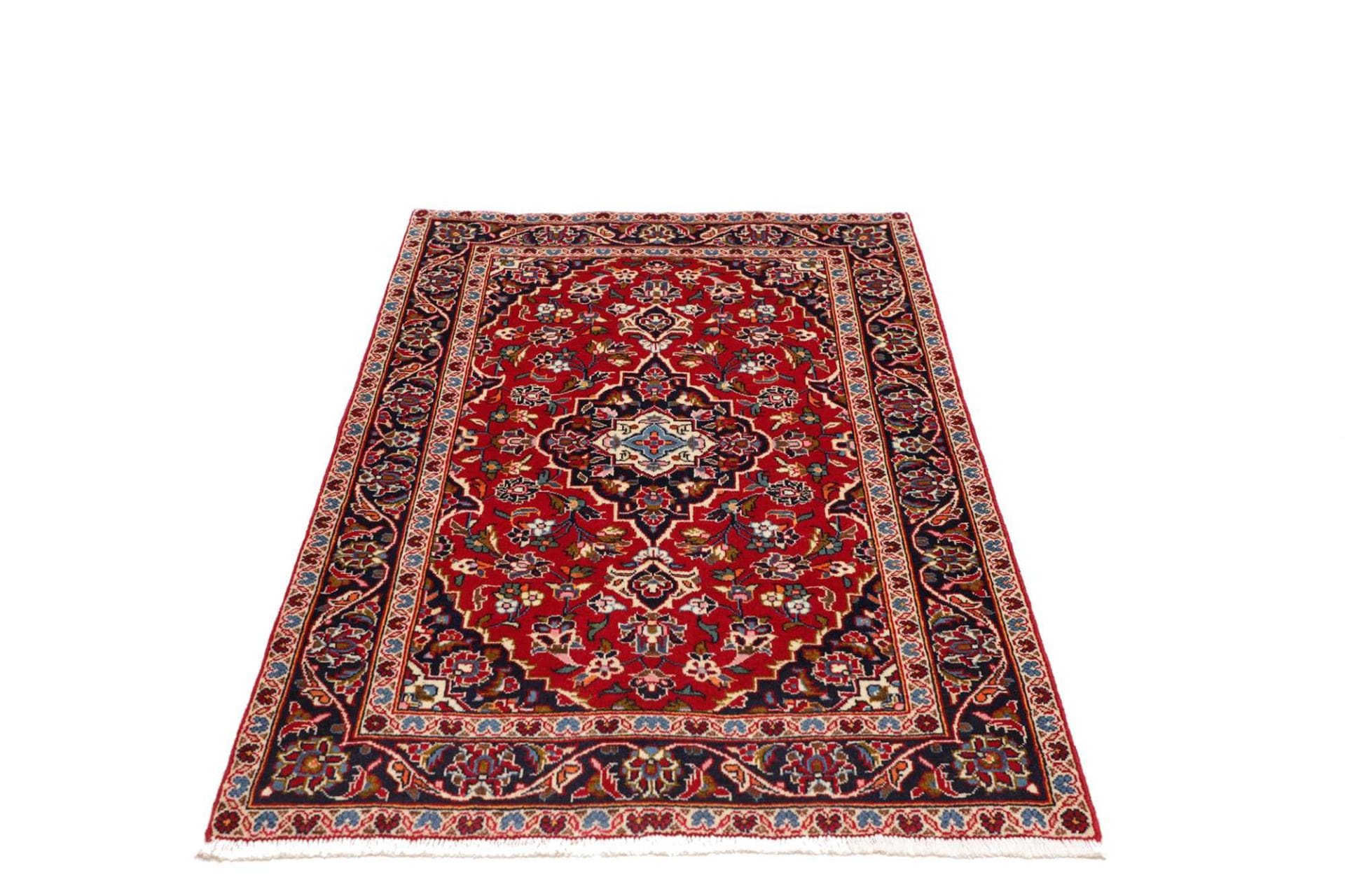 Kashan Perserteppich 101 × 152 cm aus Wolle, handgeknüpft