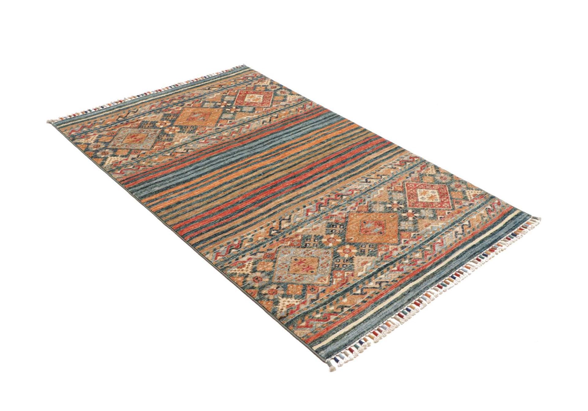 Handgeknüpfter Samarkand Orientteppich, 101 × 153 cm, Wolle