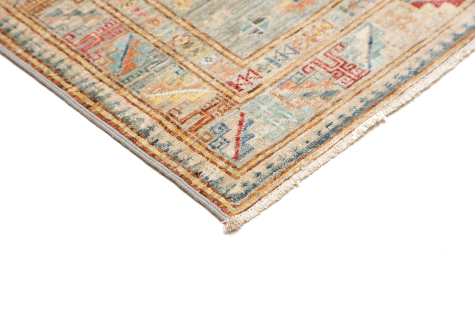 kazak-teppich-99-x-153cm-geometrisches-muster-handgeknupft-4 Kazak Orientteppich 99 × 153 cm aus Wolle, handgeknüpft