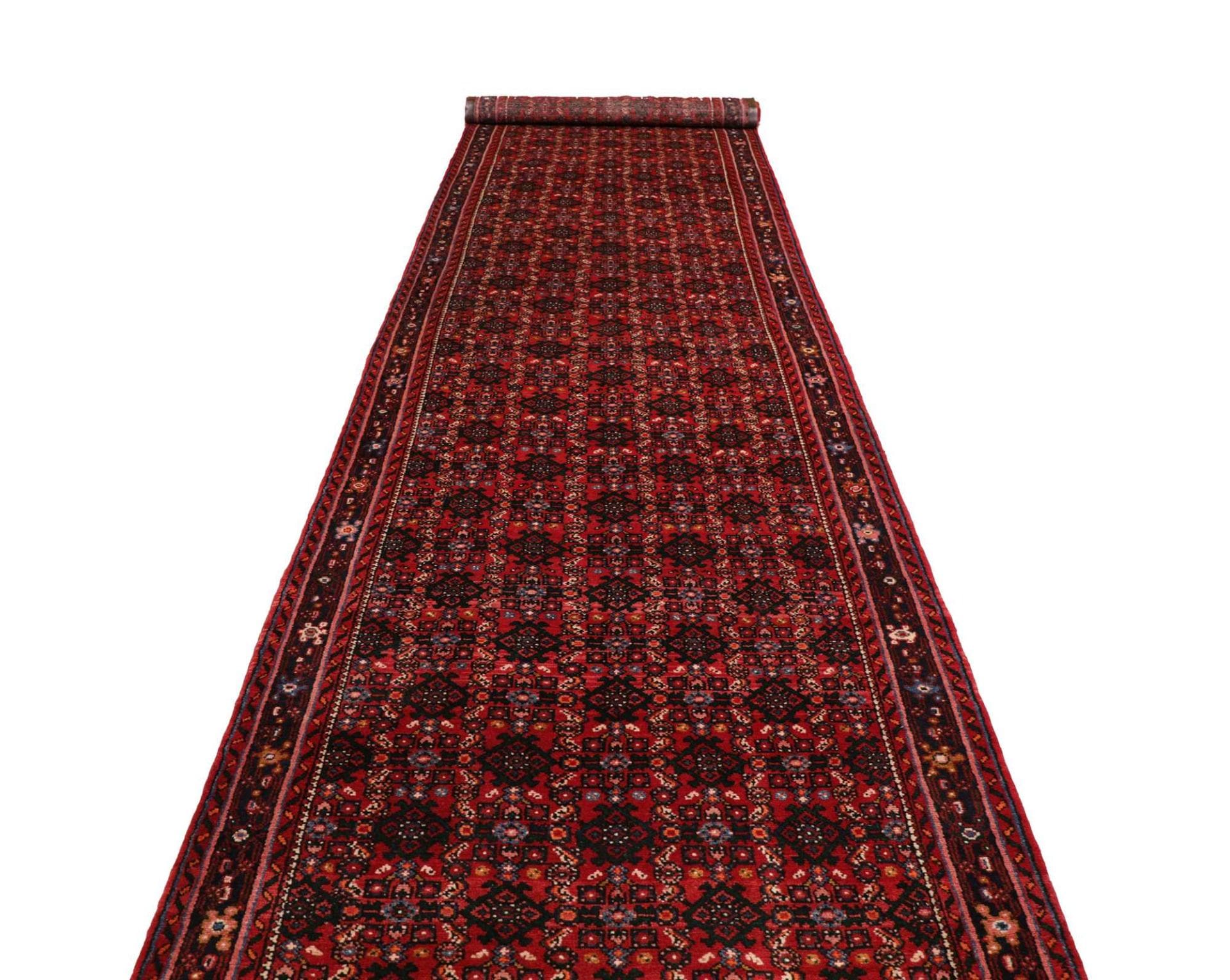 Handgeknüpfter Hamadan Herati Perserteppich 123 × 510 cm