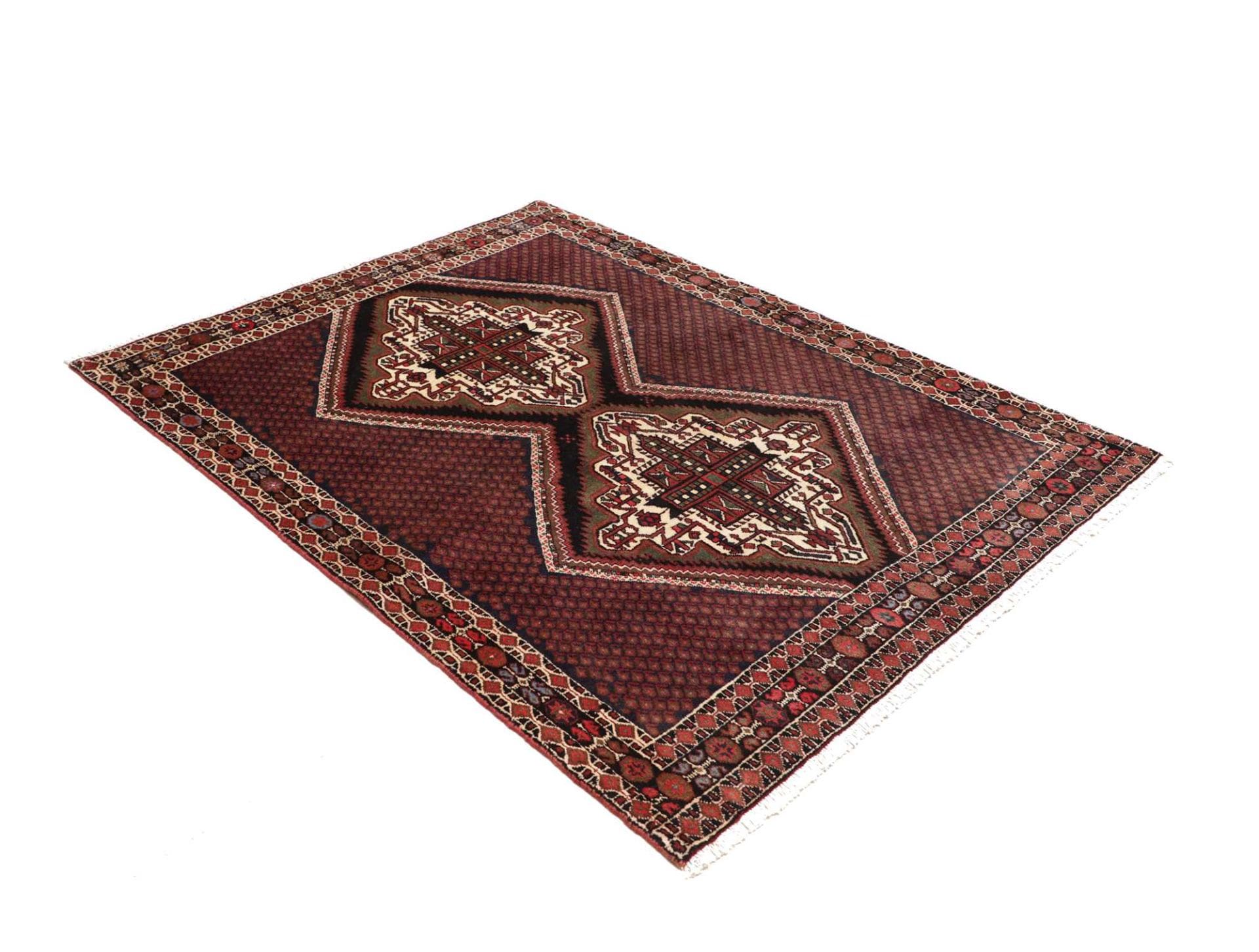 Shiraz Perserteppich 139 × 178 cm aus Wolle, handgeknüpft