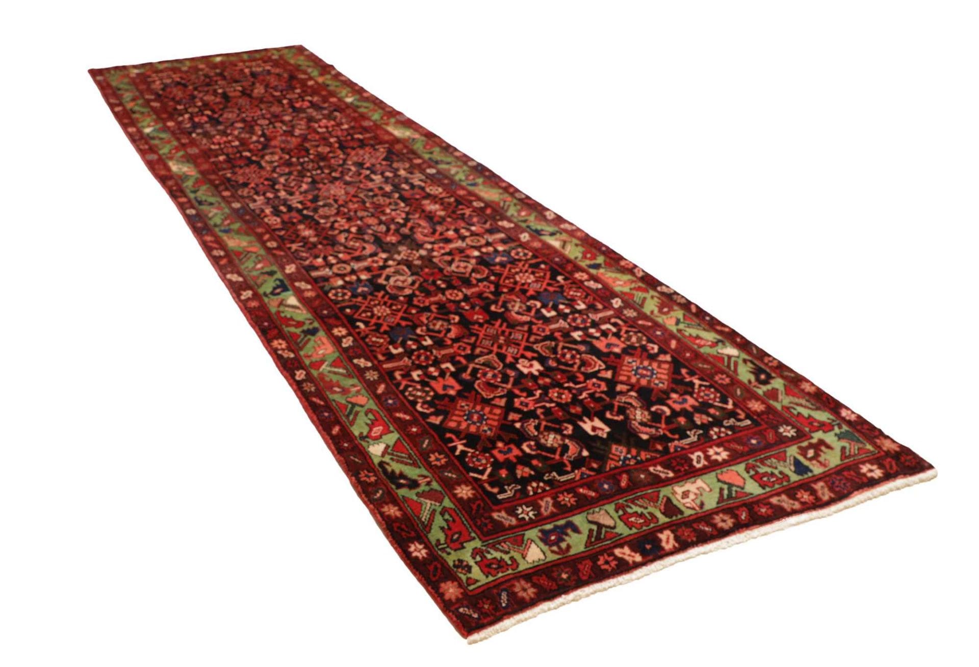 Handgeknüpfter Hamadan Perserteppich, 118 × 426 cm, Wolle