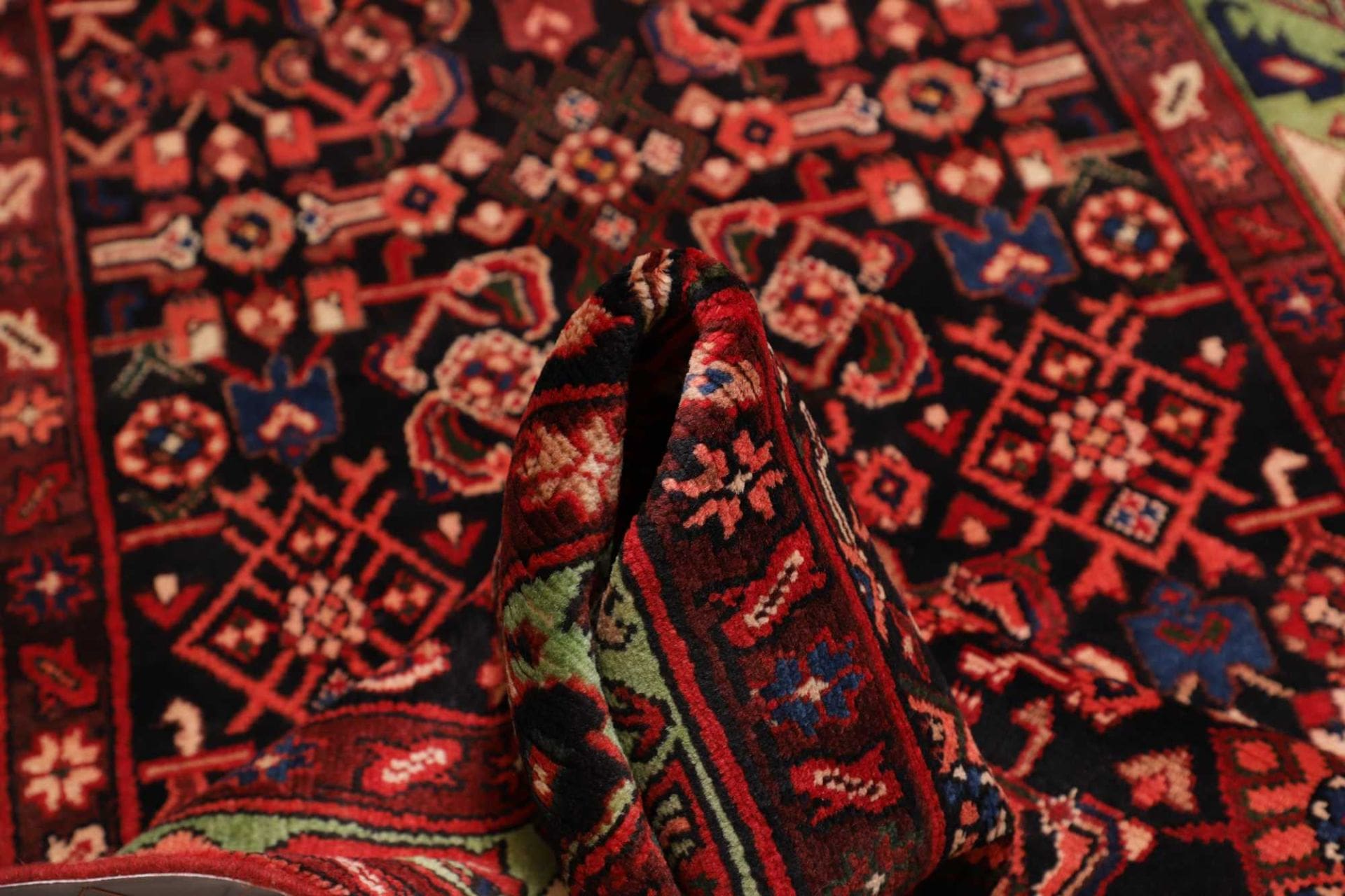 Handgeknüpfter Hamadan Perserteppich, 118 × 426 cm, Wolle