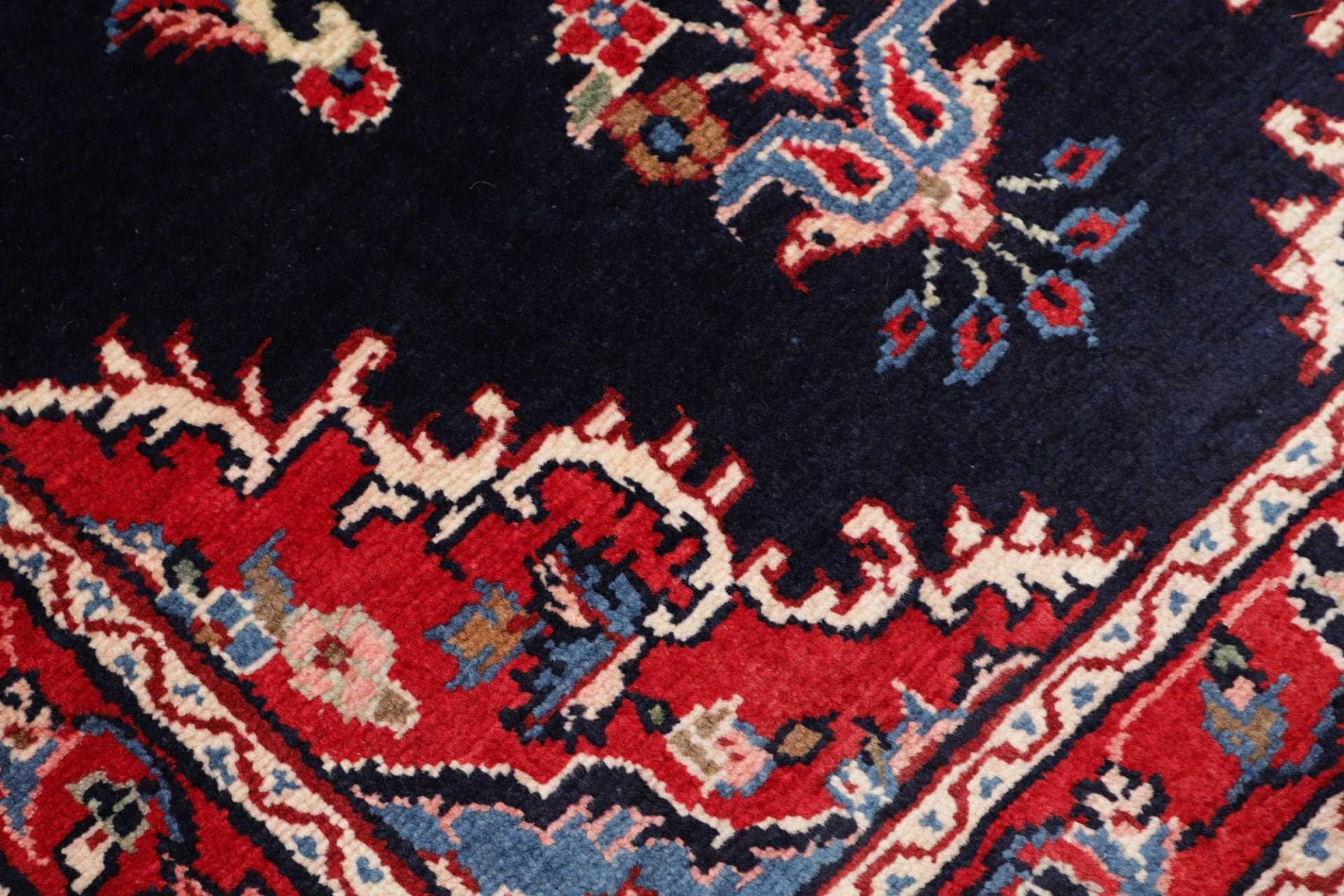 hamadan-teppich-99-x-410cm-handgeknupft-schurwolle-herati-muster-5 Hamadan Herati Perserteppich aus Iran, 99 × 410 cm