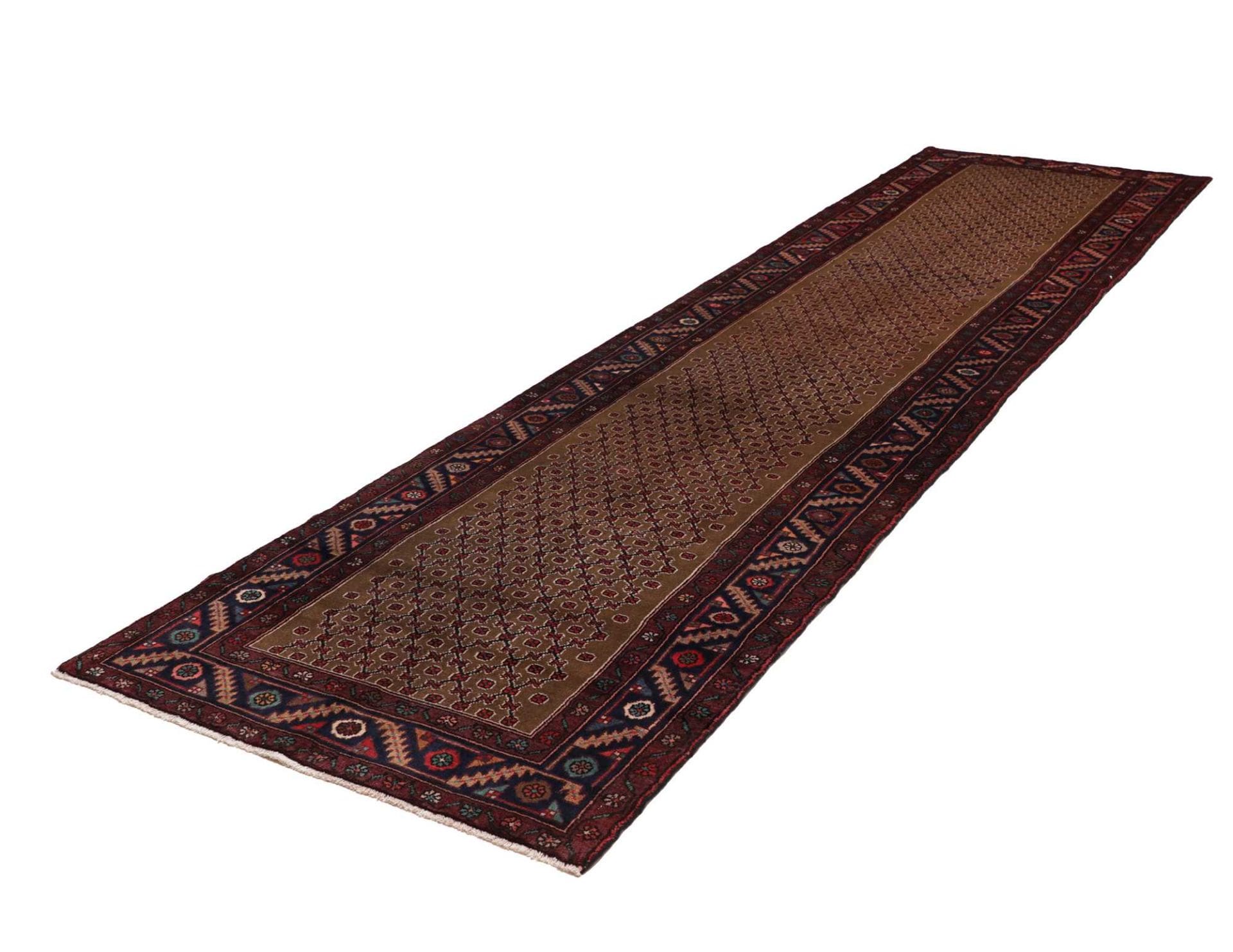 hamadan-teppich-108-x-400cm-herati-muster-schurwolle-handgeknupft-1 Hamadan Herati Perserteppich 108 × 400 cm aus Wolle, handgeknüpft