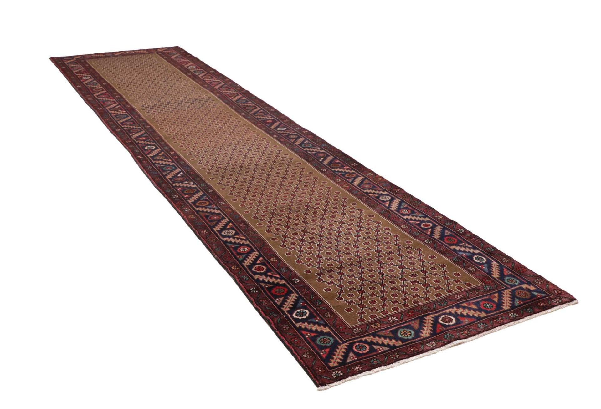 hamadan-teppich-108-x-400cm-herati-muster-schurwolle-handgeknupft-2 Hamadan Herati Perserteppich 108 × 400 cm aus Wolle, handgeknüpft