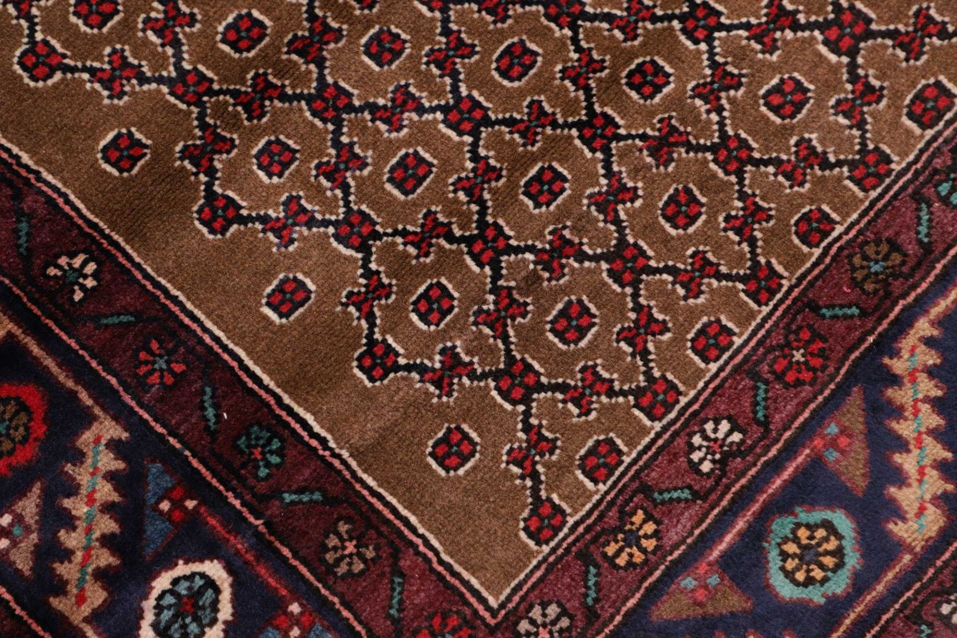hamadan-teppich-108-x-400cm-herati-muster-schurwolle-handgeknupft-5 Hamadan Herati Perserteppich 108 × 400 cm aus Wolle, handgeknüpft