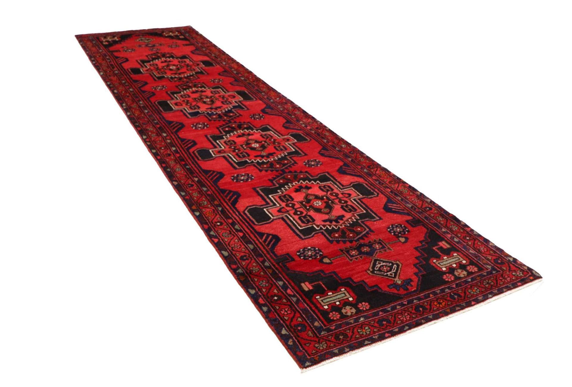 Handgeknüpfter Hamadan Herati Perserteppich, 107 × 395 cm, Wolle
