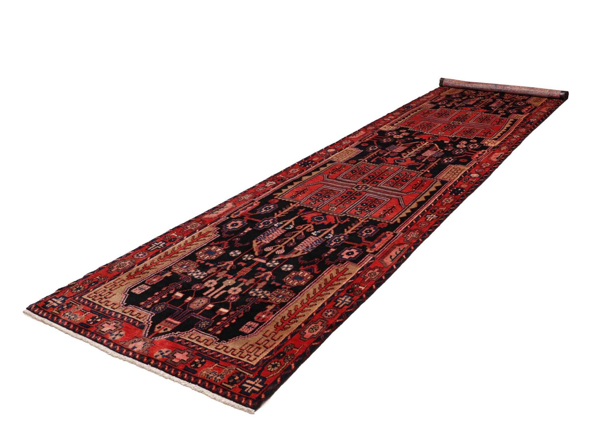 Hamadan Perserteppich aus Iran, 123 × 460 cm