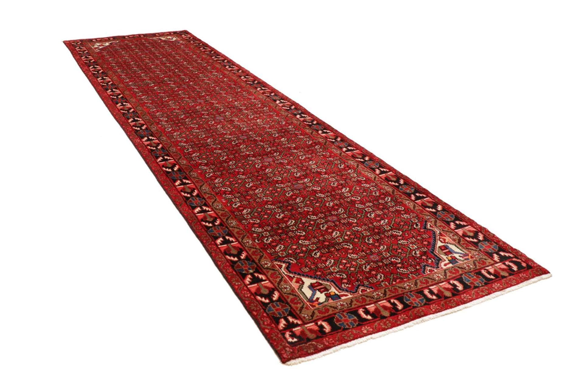 Handgeknüpfter Hamadan Herati Perserteppich 120 × 412 cm