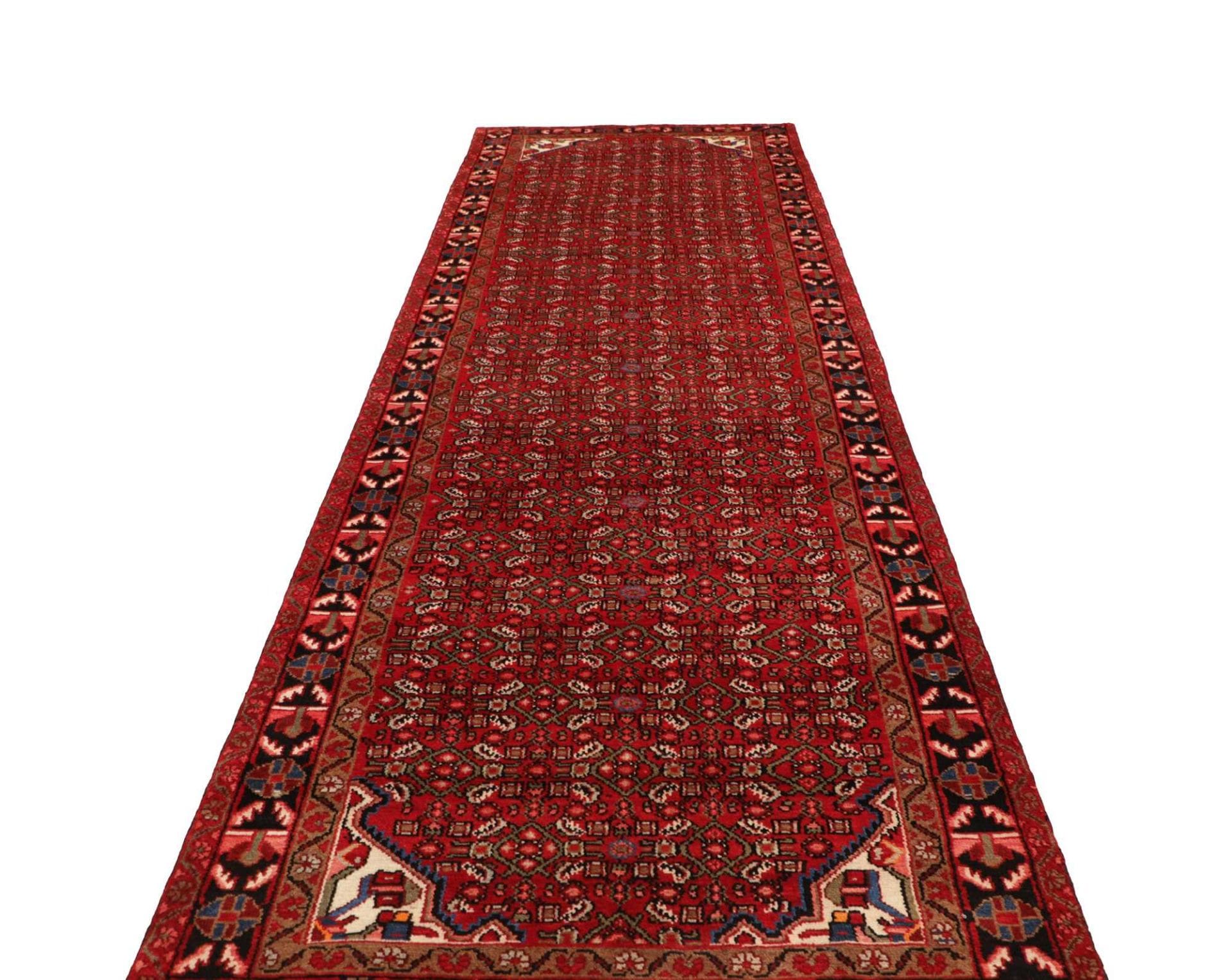 Handgeknüpfter Hamadan Herati Perserteppich 120 × 412 cm