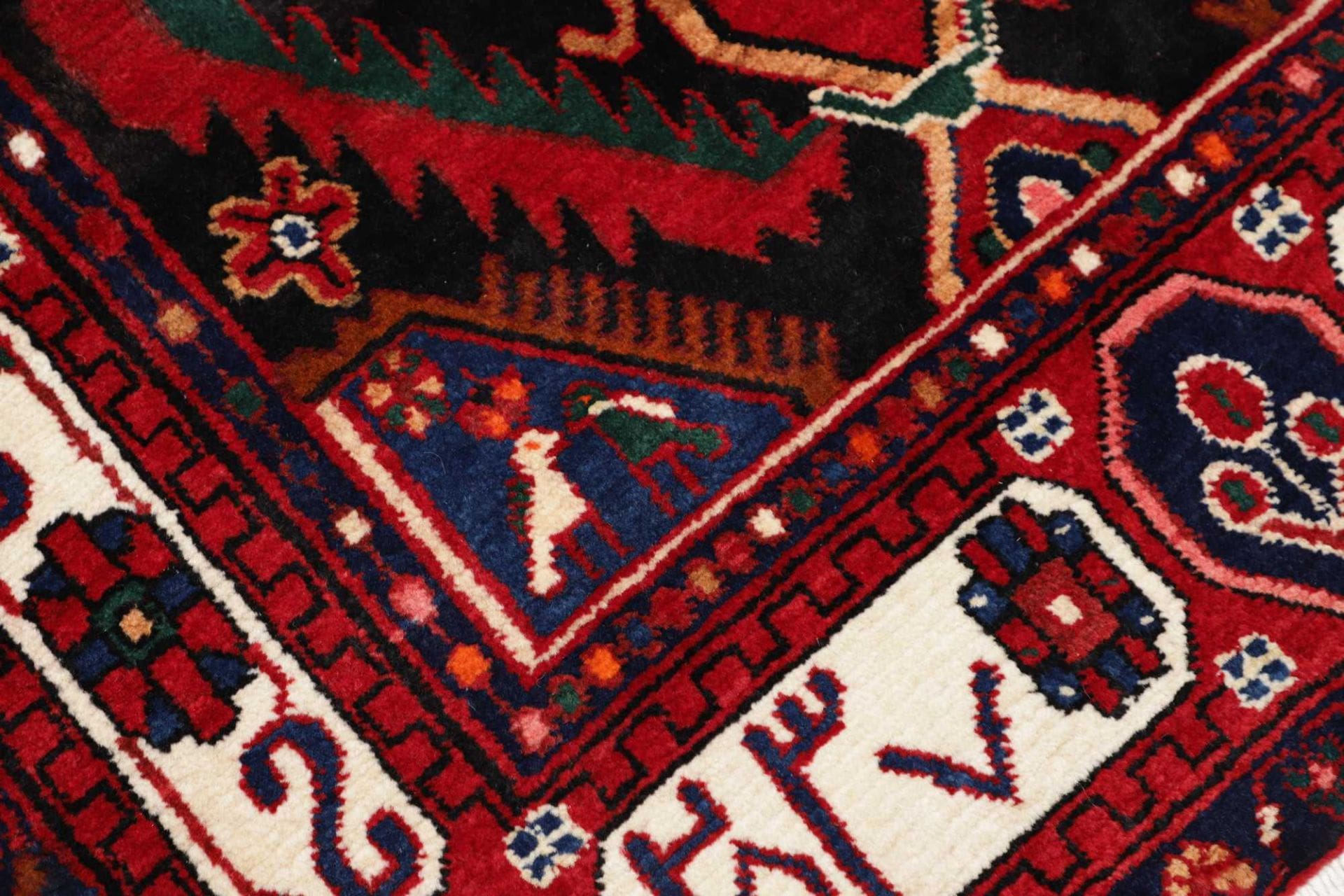 hamadan-teppich-105-x-477cm-schurwolle-herati-muster-handgeknupft-5 Hamadan Herati Perserteppich aus Iran, 105 × 477 cm
