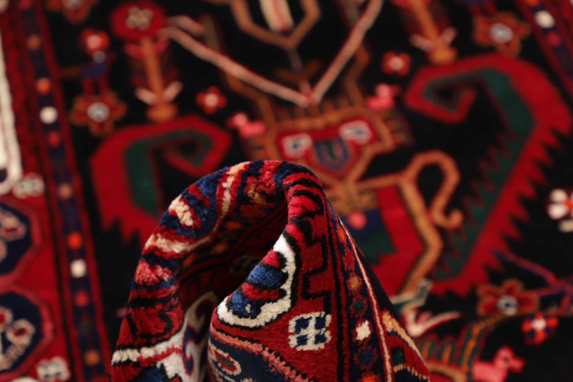 hamadan-teppich-105-x-477cm-schurwolle-herati-muster-handgeknupft-6 Hamadan Herati Perserteppich aus Iran, 105 × 477 cm