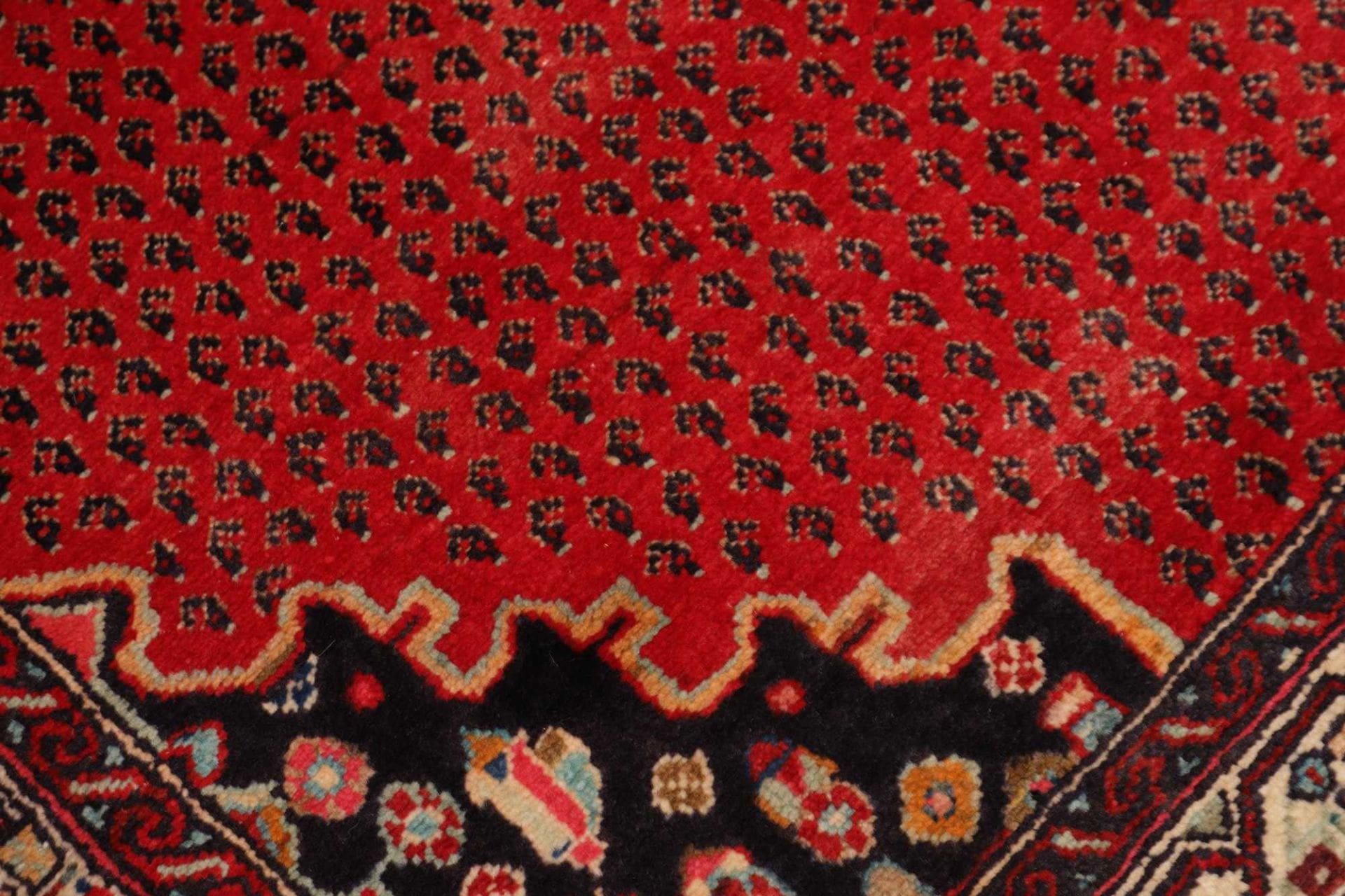 hamadan-teppich-133-x-500-cm-herati-muster-handgeknupft-perserteppich-5 Handgeknüpfter Hamadan Herati Perserteppich 133 × 500 cm
