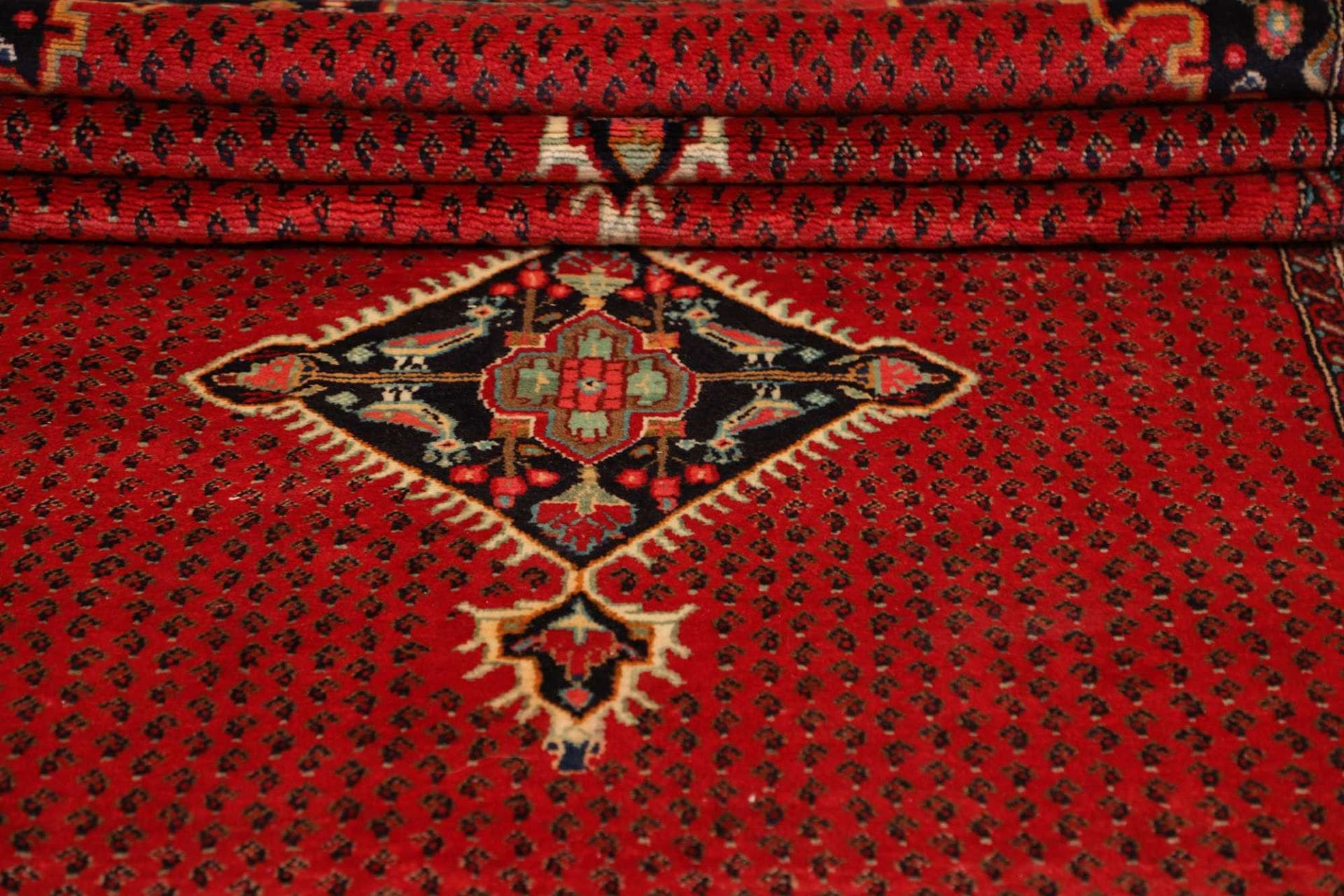hamadan-teppich-133-x-500-cm-herati-muster-handgeknupft-perserteppich-7 Handgeknüpfter Hamadan Herati Perserteppich 133 × 500 cm
