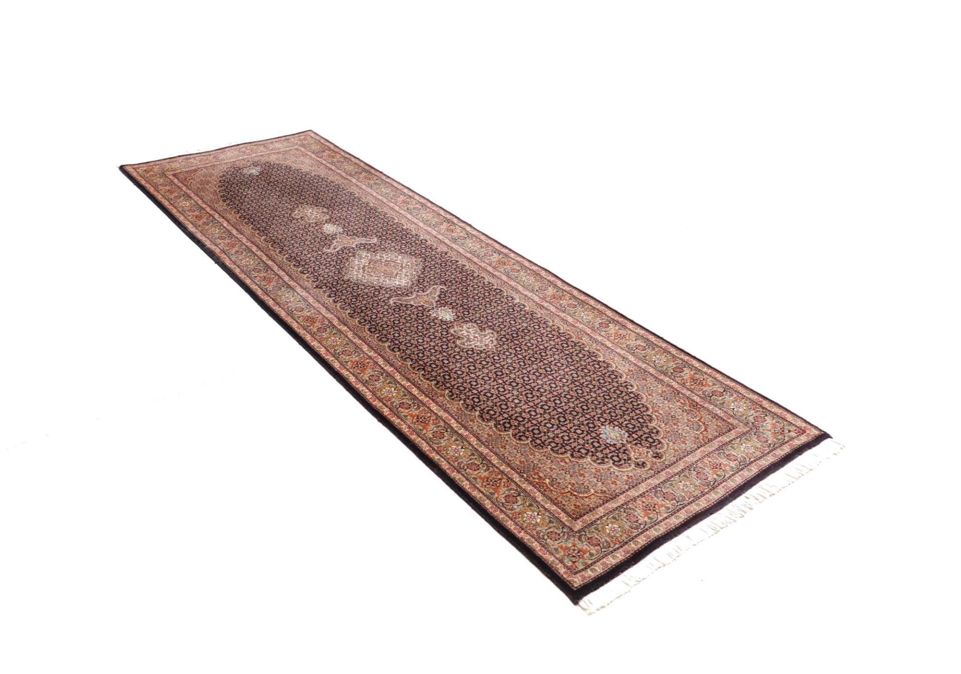 Handgeknüpfter Täbriz Perserteppich 88 × 252 cm