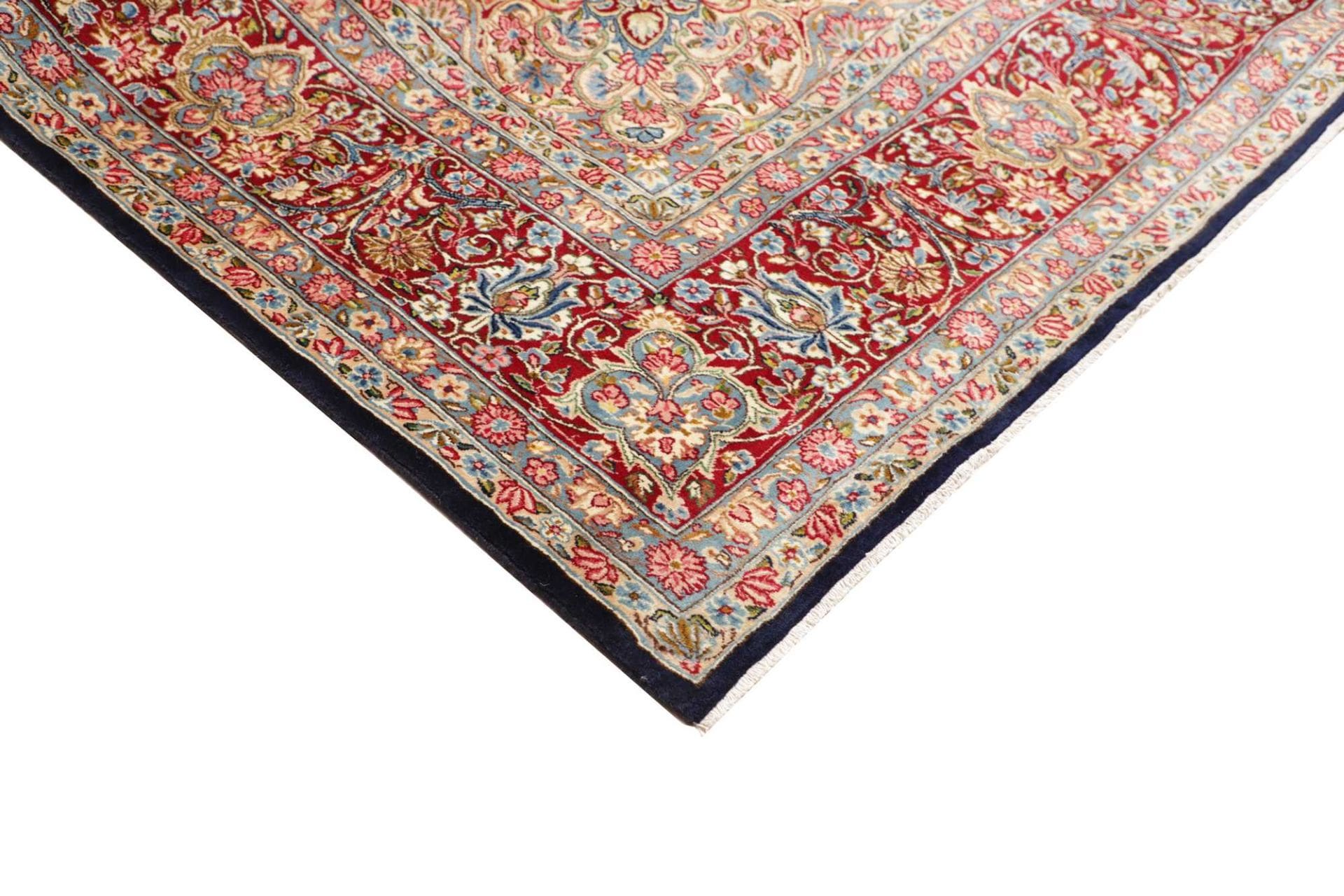 orientteppich-kirman-275-x-387cm-florale-muster-handgeknupft-4 Kerman Perserteppich 275 × 387 cm aus Wolle, handgeknüpft