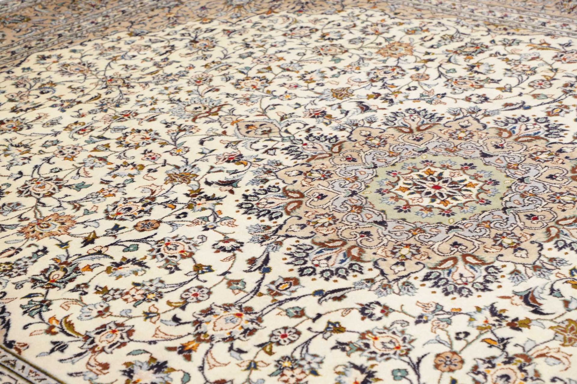 Handgeknüpfter Kashan Perserteppich, 293 × 385 cm, Wolle