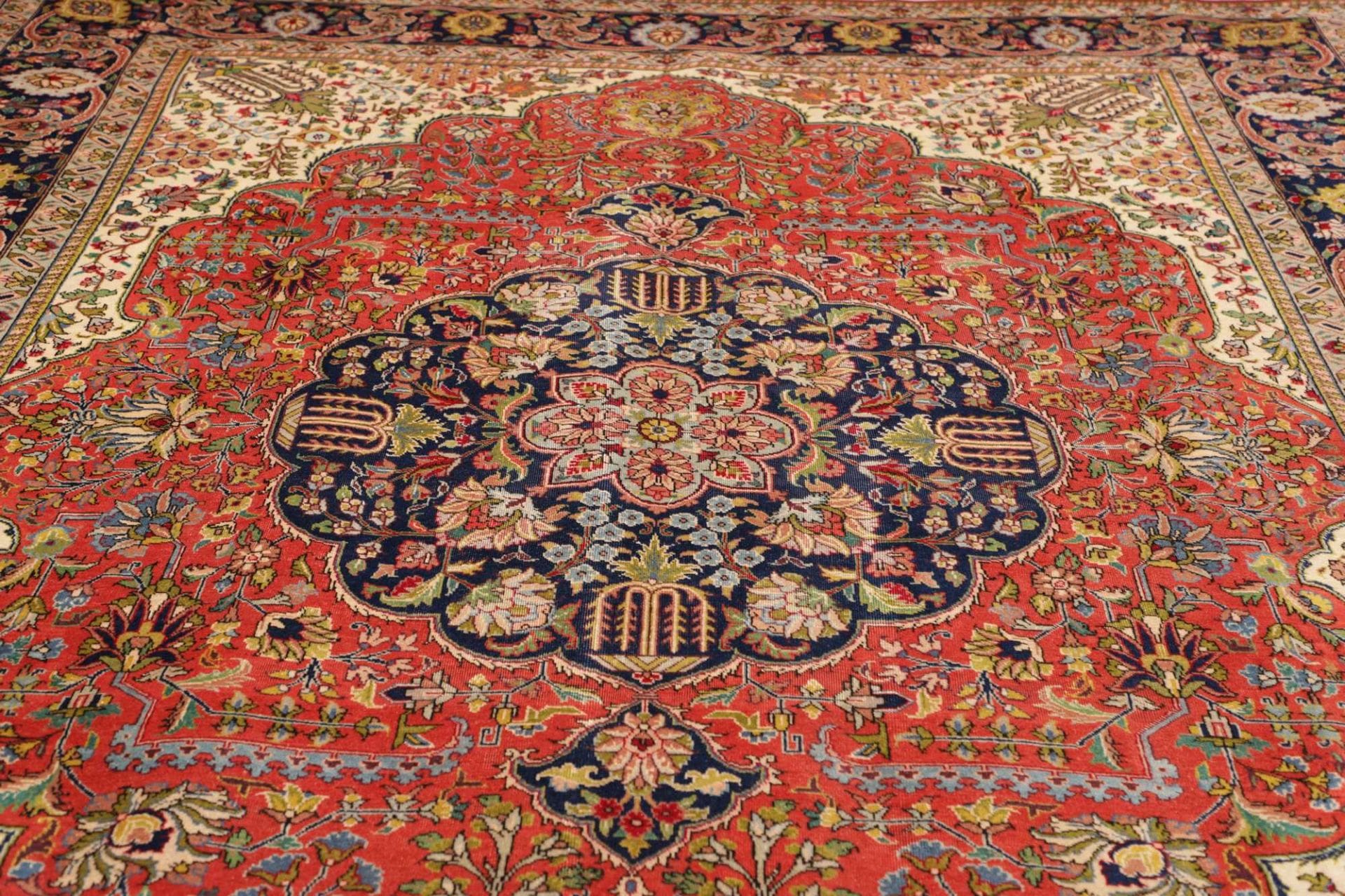 Handgeknüpfter Täbriz Perserteppich, 296 × 386 cm, Wolle