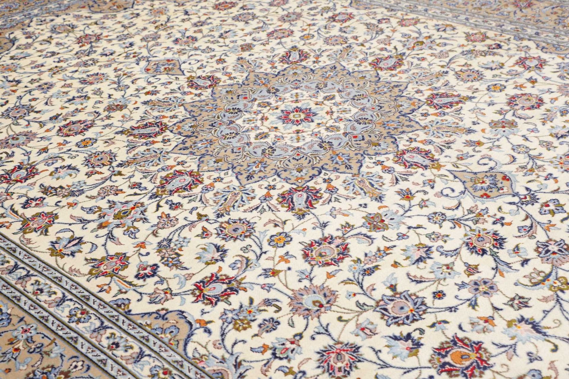 Kashan Perserteppich 293 × 400 cm aus Wolle, handgeknüpft