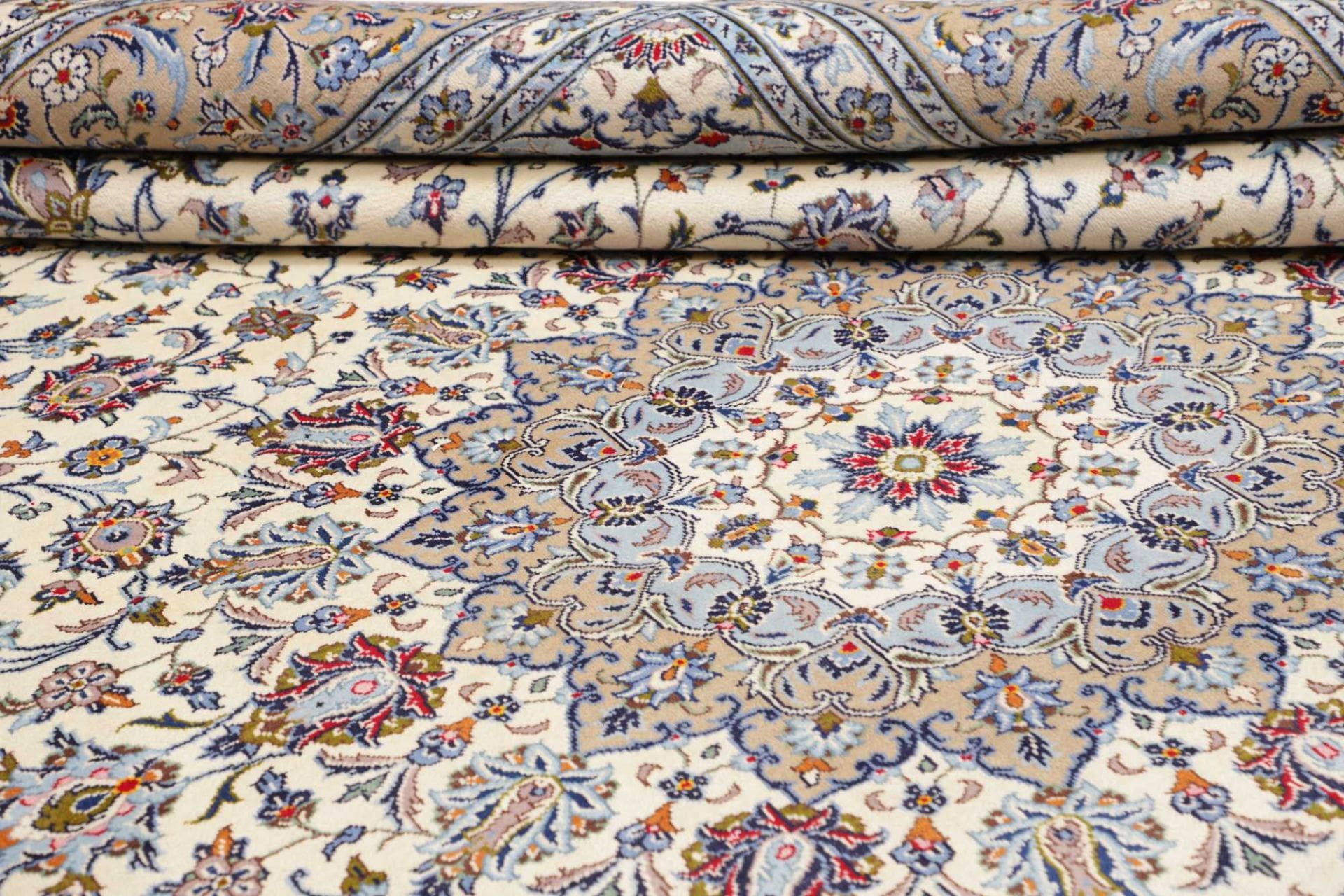 Kashan Perserteppich 293 × 400 cm aus Wolle, handgeknüpft