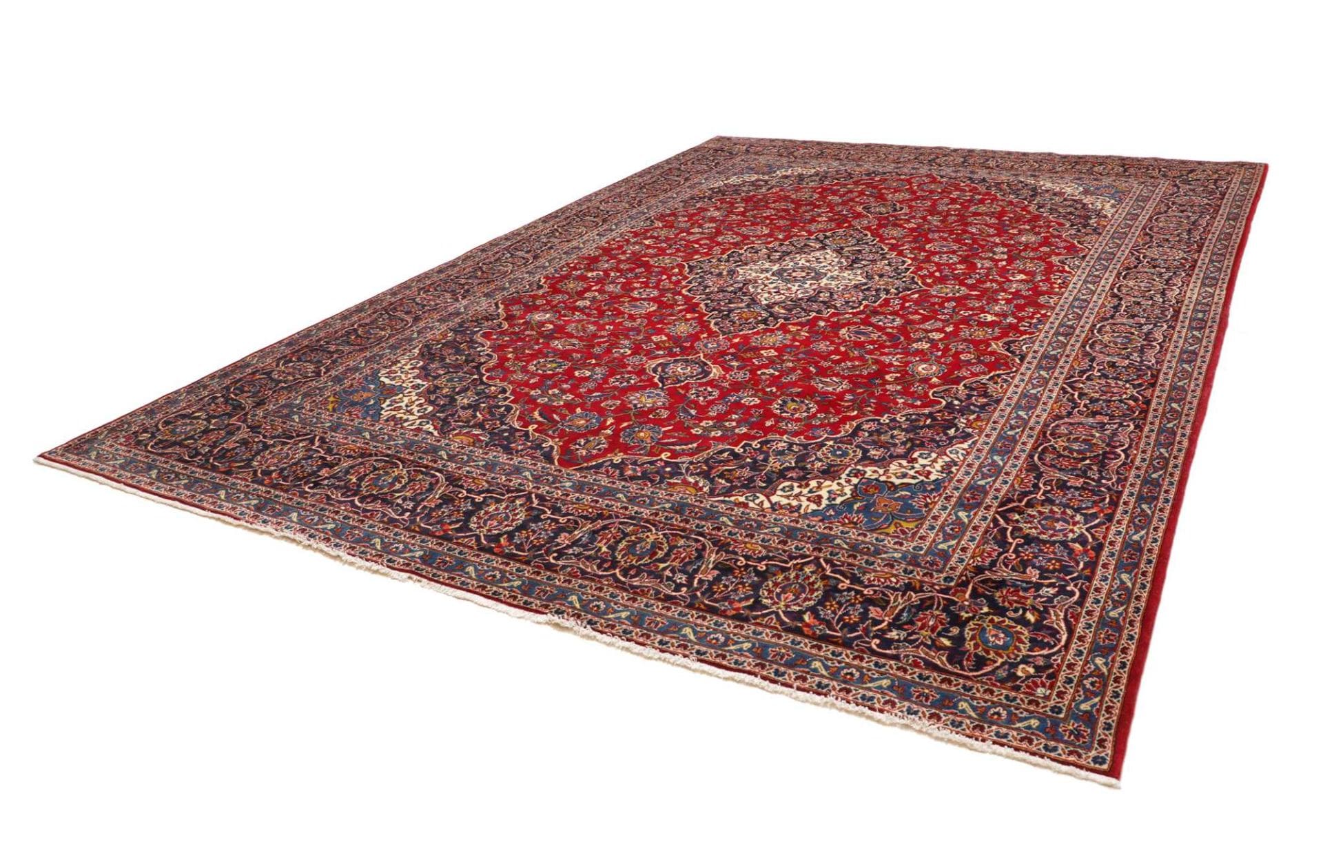 Handgeknüpfter Kashan Perserteppich 299 × 400 cm