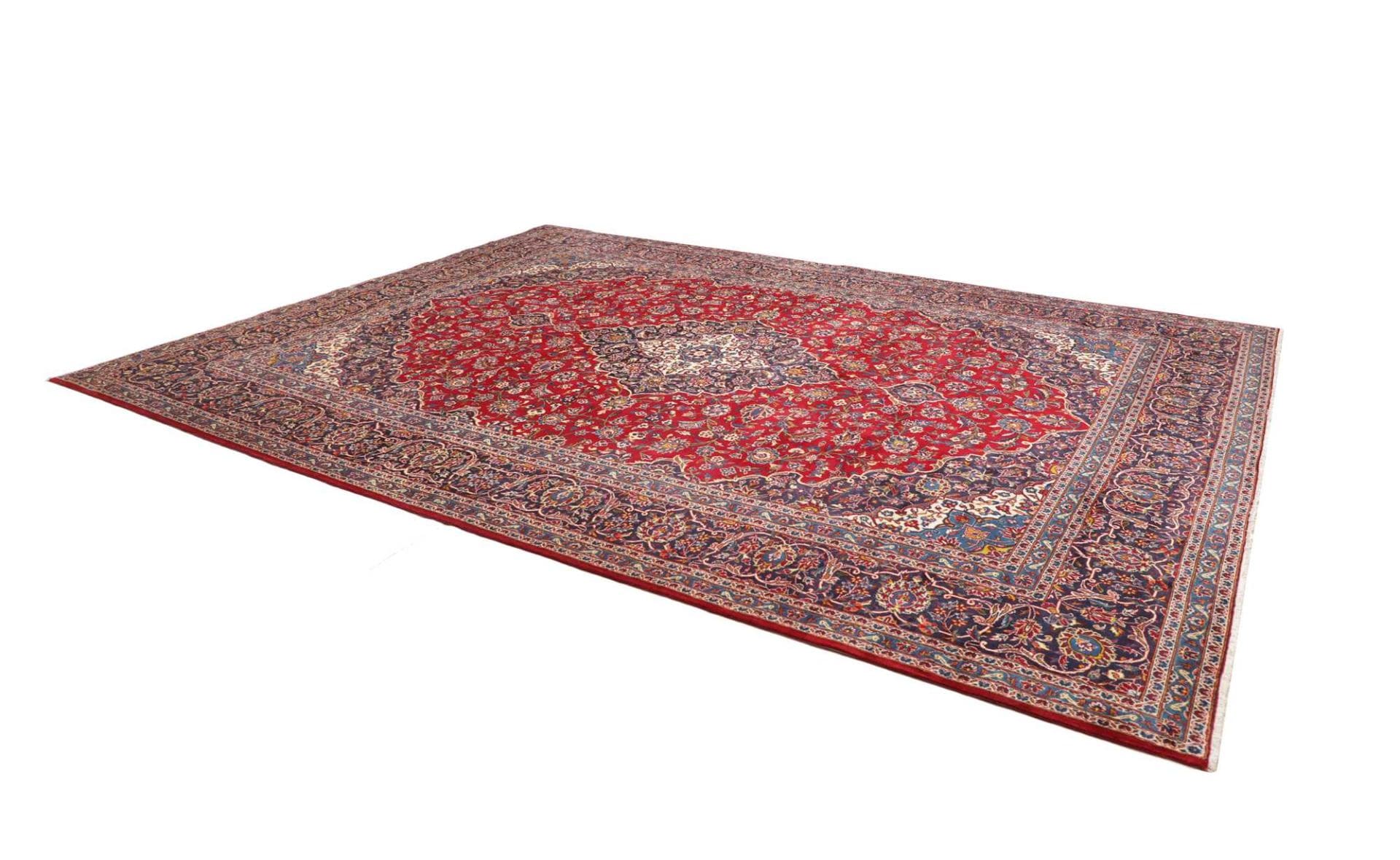 Handgeknüpfter Kashan Perserteppich 299 × 400 cm
